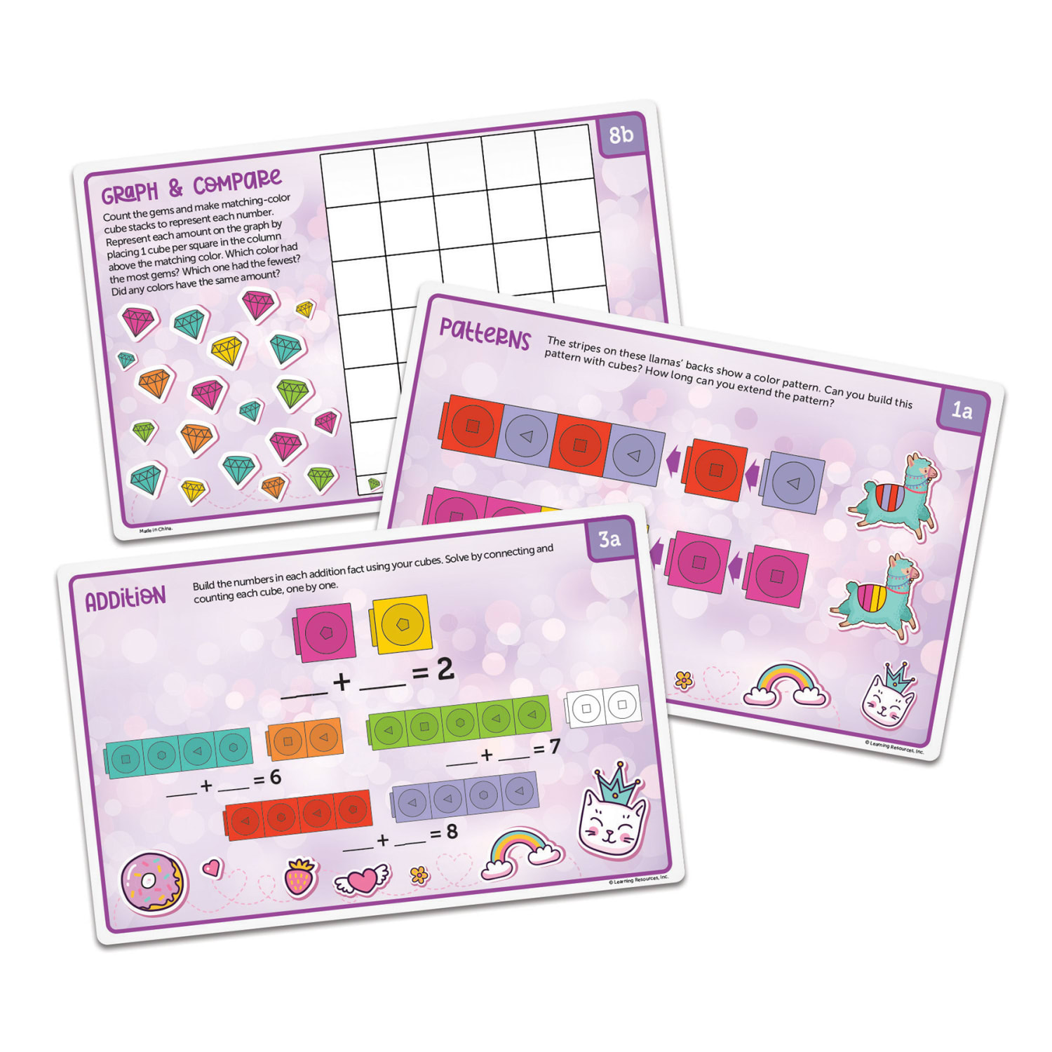 Learning Resources Mathlink Cubes Kindergarten Math Activity Set, Mathtastics! - Image 4