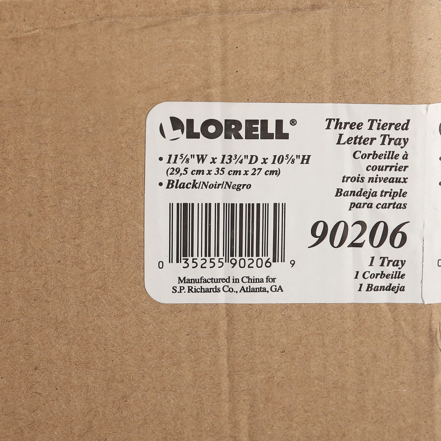Lorell Mesh 3-Tier Desk Tray, Black - Image 6