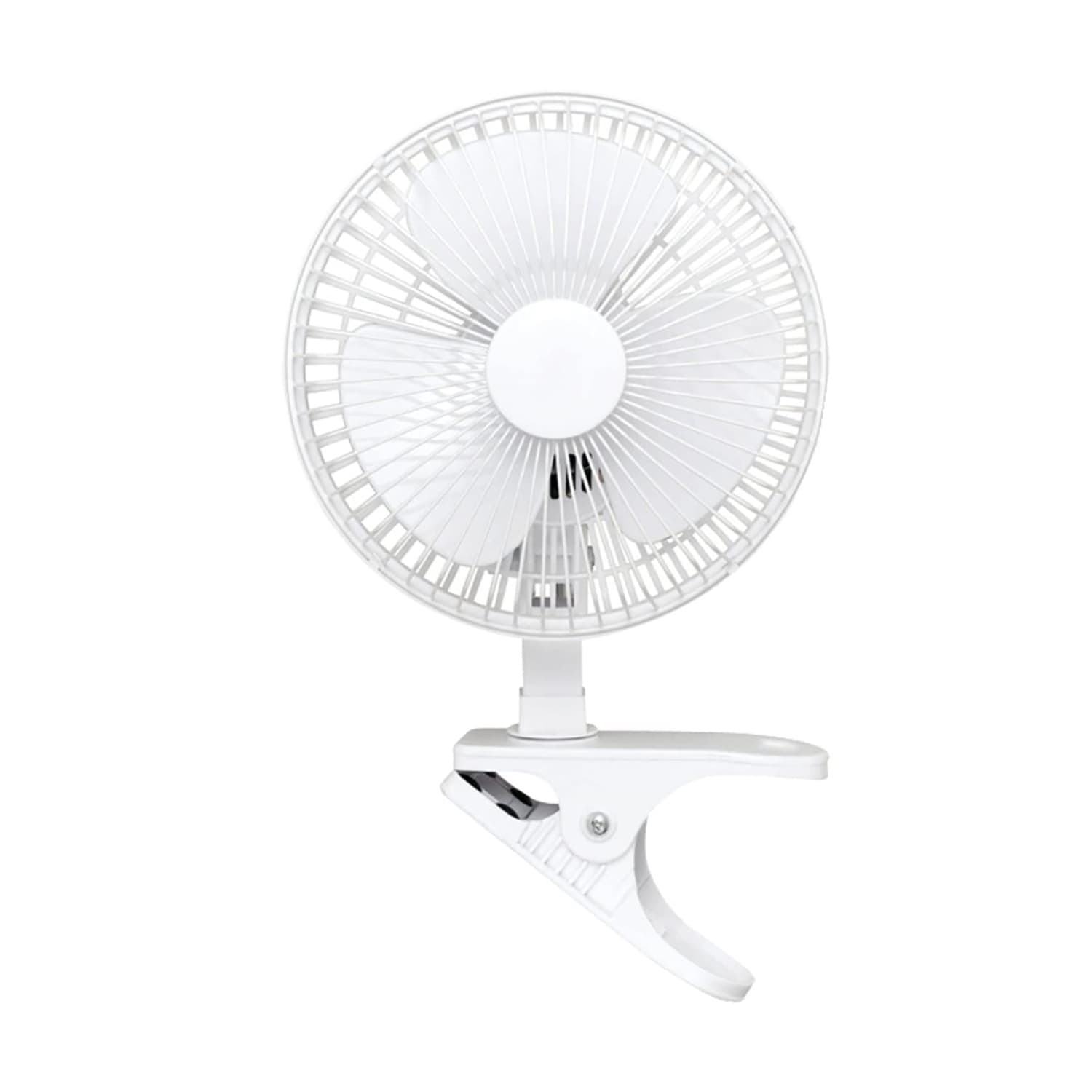Optimus Personal Clip-On Fan, 9inH x 6inW x 6inD, White - Image 3