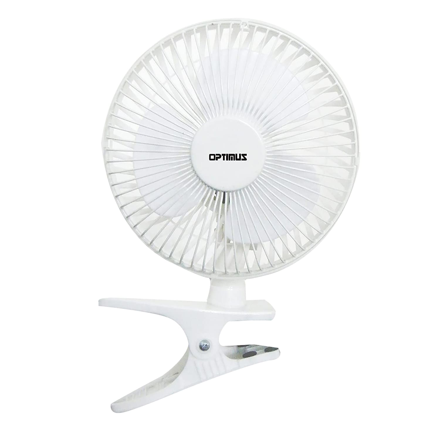 Optimus Personal Clip-On Fan, 9inH x 6inW x 6inD, White - Image 4