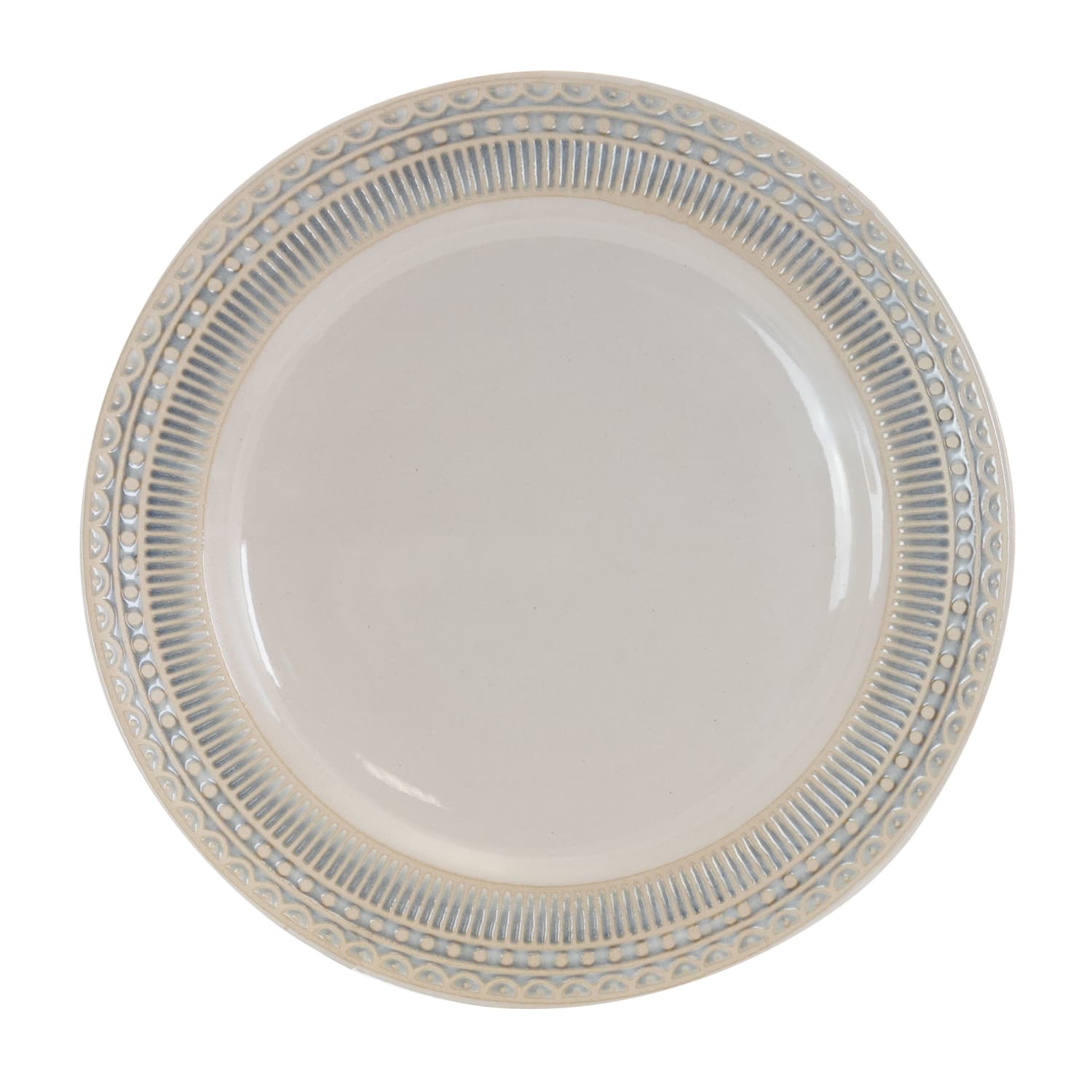 Gibson Elite Amberdale 16-Piece Stoneware Dinnerware Set, Cream - Image 3