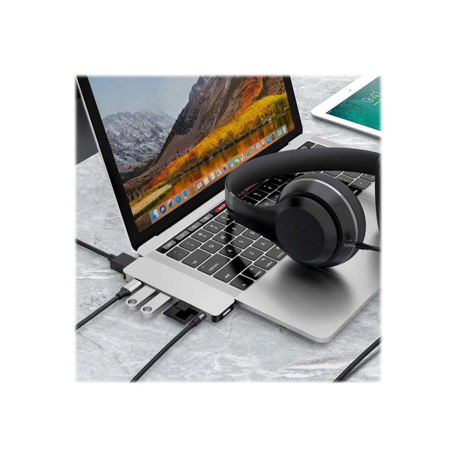 Targus Sanho HyperDrive SOLO 7-In-1 USB-C Docking Station, 3/8inH x 1-3/16inW x 4-3/8inD, Silver, 00GF49 - Image 5