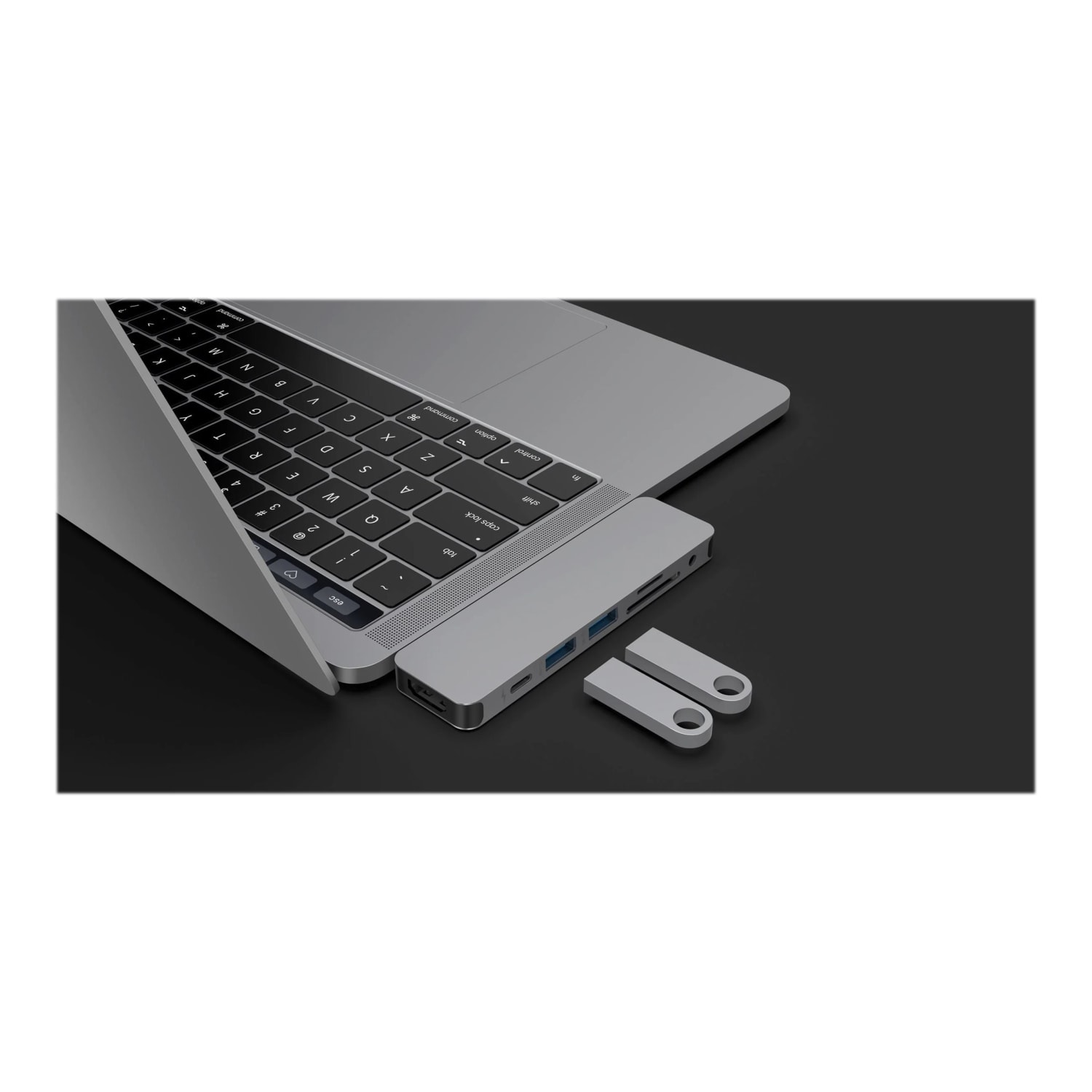 Targus Sanho HyperDrive SOLO 7-In-1 USB-C Docking Station, 3/8inH x 1-3/16inW x 4-3/8inD, Silver, 00GF49 - Image 6