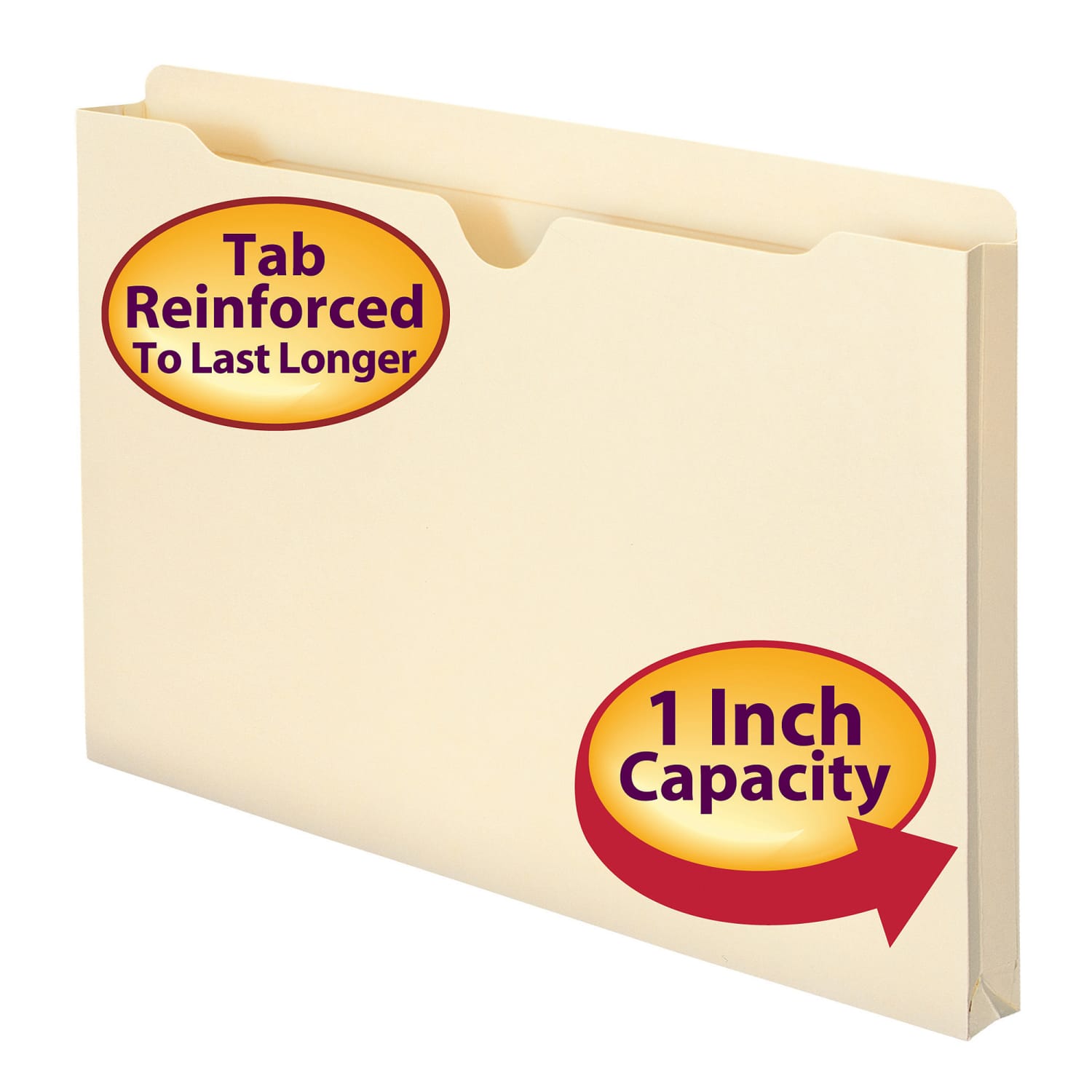Smead Expanding Reinforced Top-Tab File Jackets, 1in Expansion, Legal Size, Manila, Box Of 50 - Image 3