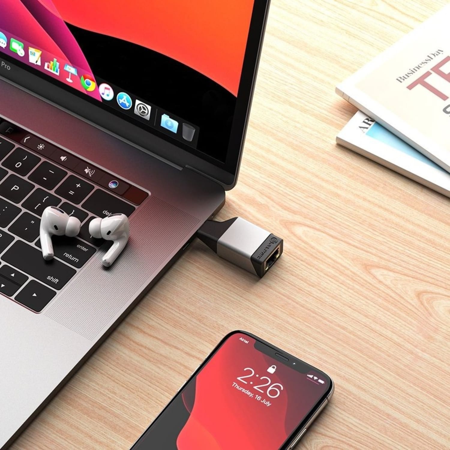 Alogic Ultra Mini USB-C to RJ45 Gigabit Ethernet Adapter - 1 x Type C USB 3.2 (Gen 1) USB Male - 1 x RJ-45 Network Female - Space Gray - 1 - Image 3