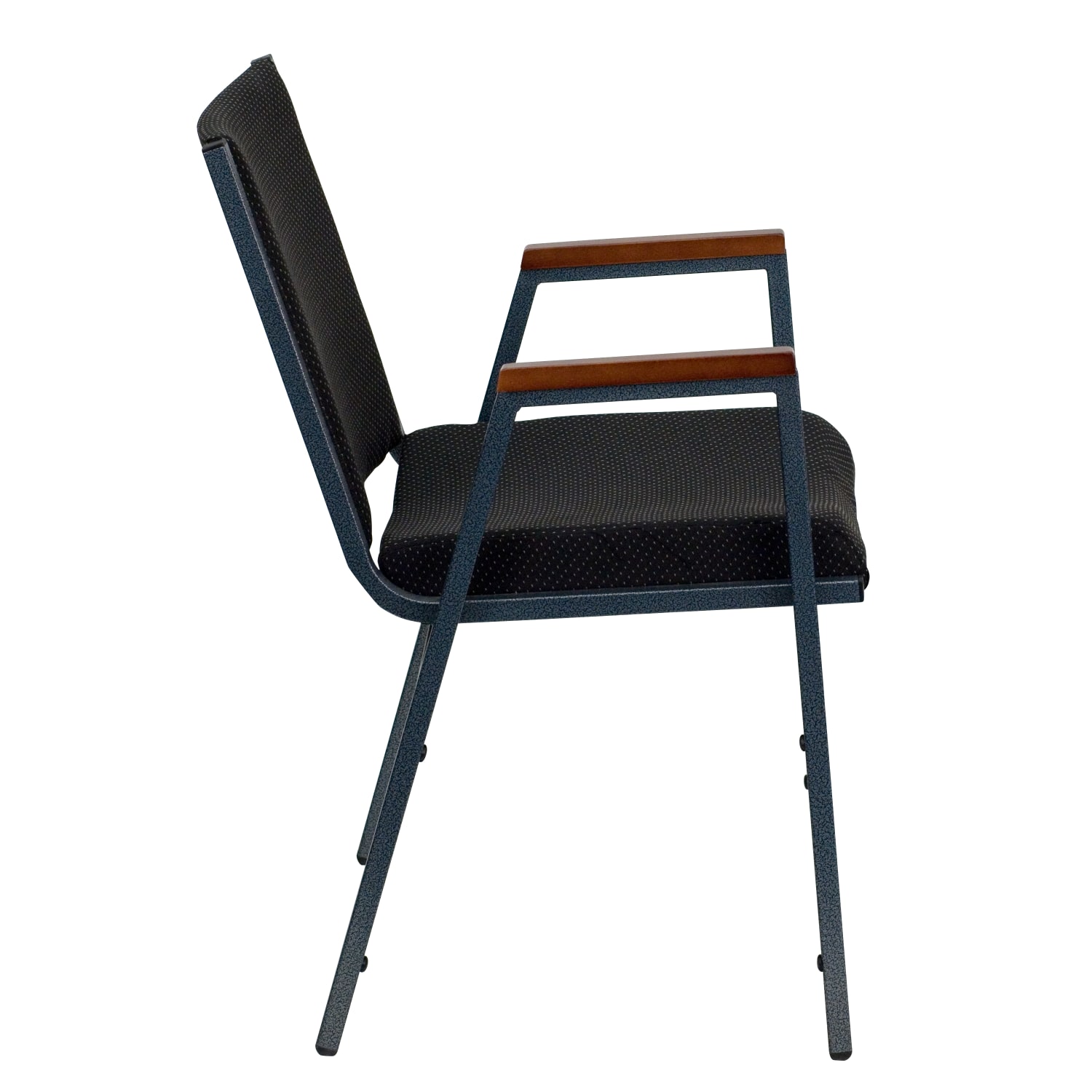 Flash Furniture HERCULES Series Stack Accent Chair With Arms Black Patterned FabricSilvervein Frame PopularChairscom
