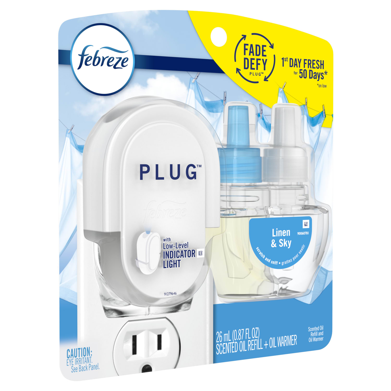Febreze Plug-In Air Freshener, Starter Kit, Linen & Sky - Image 5