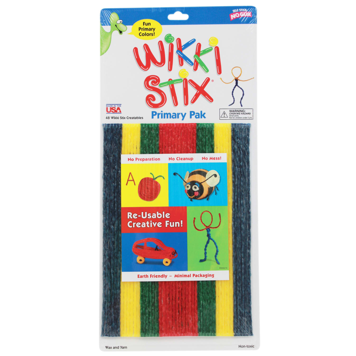 Wikki Stix Original Wikki Stix, Primary Colors, 8in, 48 Wikki Stix Per Pack, Set Of 3 Packs - Image 3