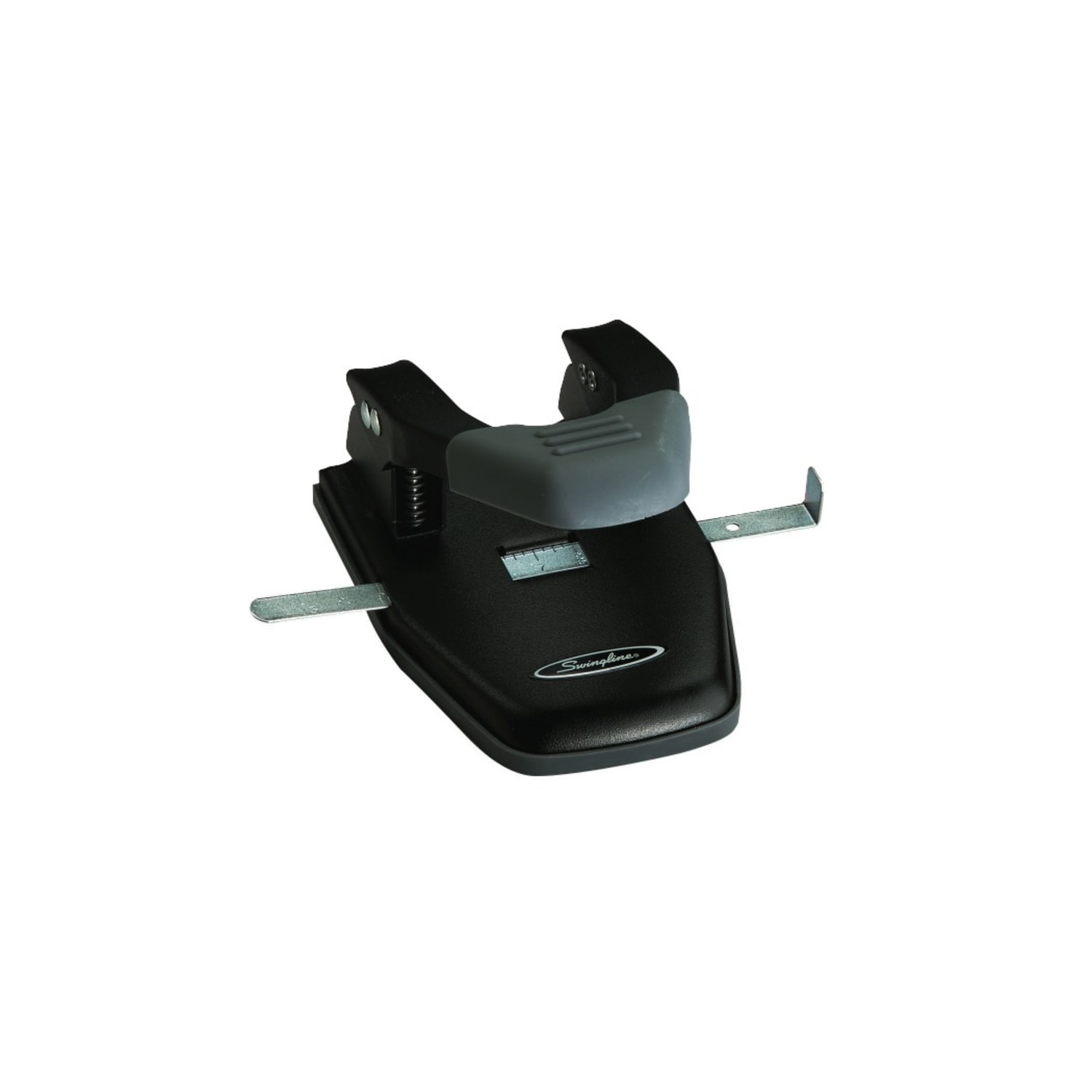 Swingline Comfort Handle 2-Hole Punch, Black/Gray
