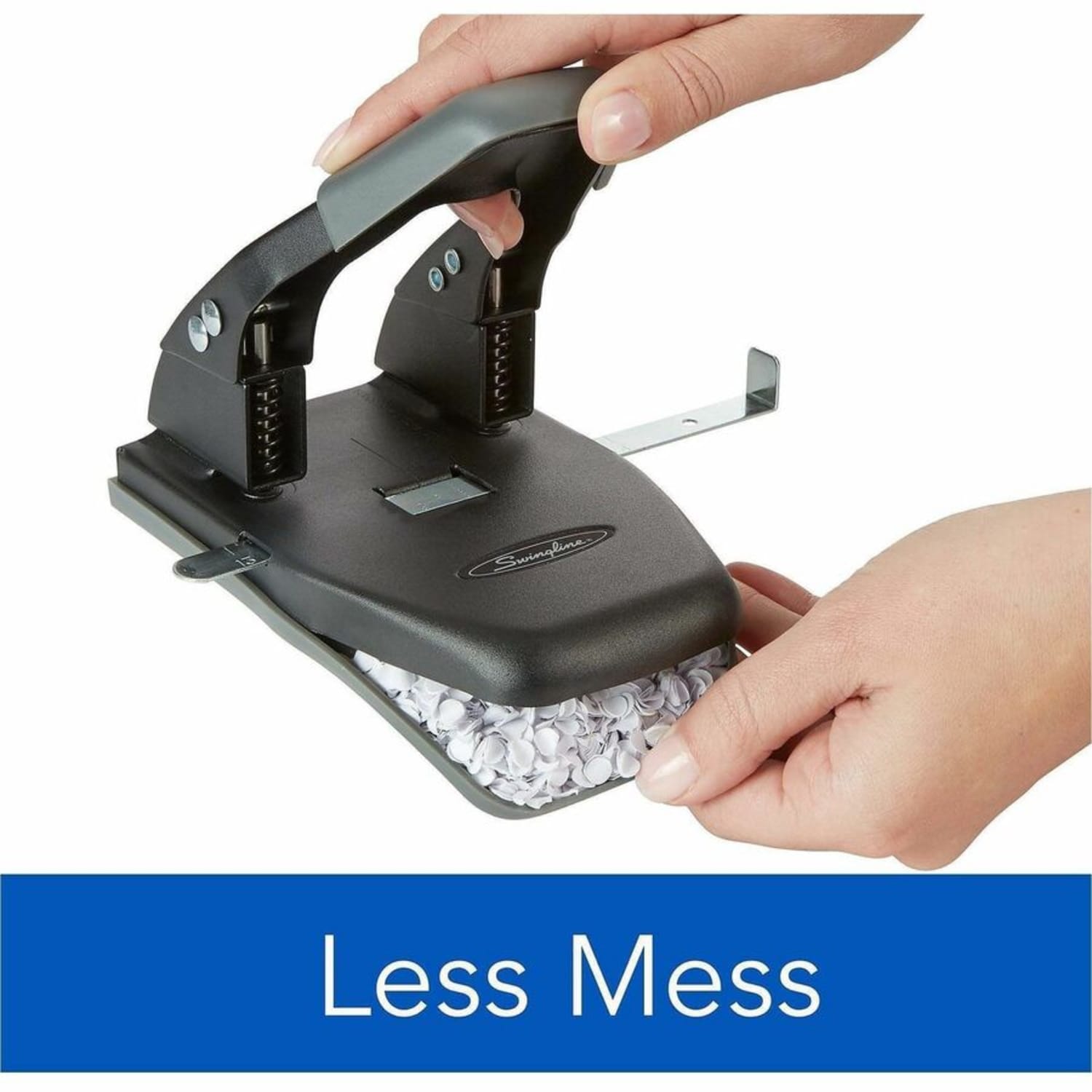 Swingline Comfort Handle 2-Hole Punch, Black/Gray - Image 6