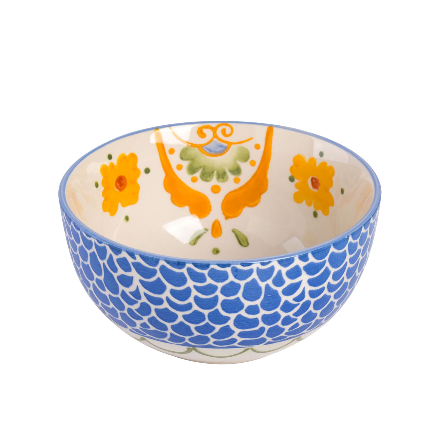 Gibson Laurie Gates Tierra Tile 12-Piece Round Stoneware Dinnerware Set, Blue - Image 5