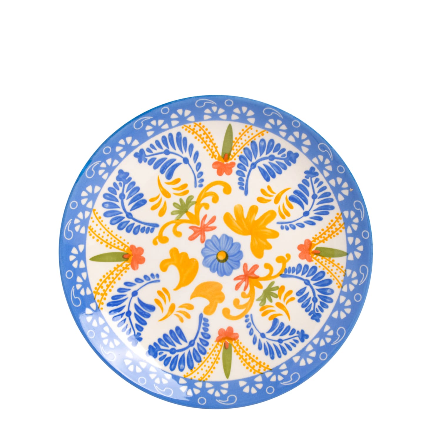 Gibson Laurie Gates Tierra Tile 12-Piece Round Stoneware Dinnerware Set, Blue - Image 6