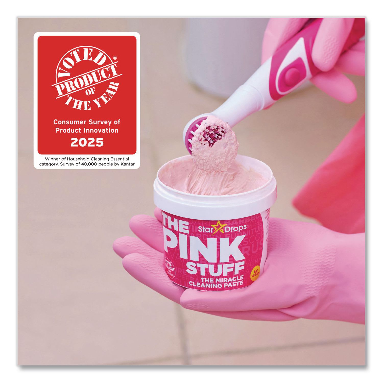The Pink Stuff Miracle Cleaning Paste, Fruity Scent, 17.6 oz Jar, 6/Carton - Image 5