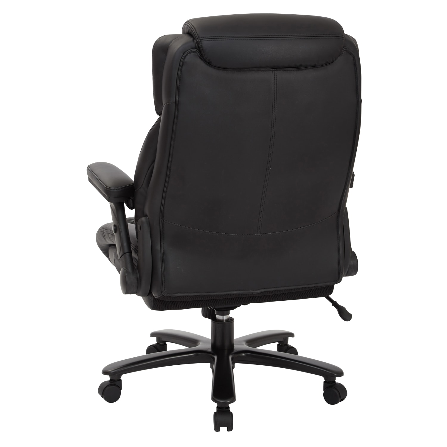 Office Star Pro Line II Big  Tall Bonded Leather High Back Chair With Arms Black PopularChairscom