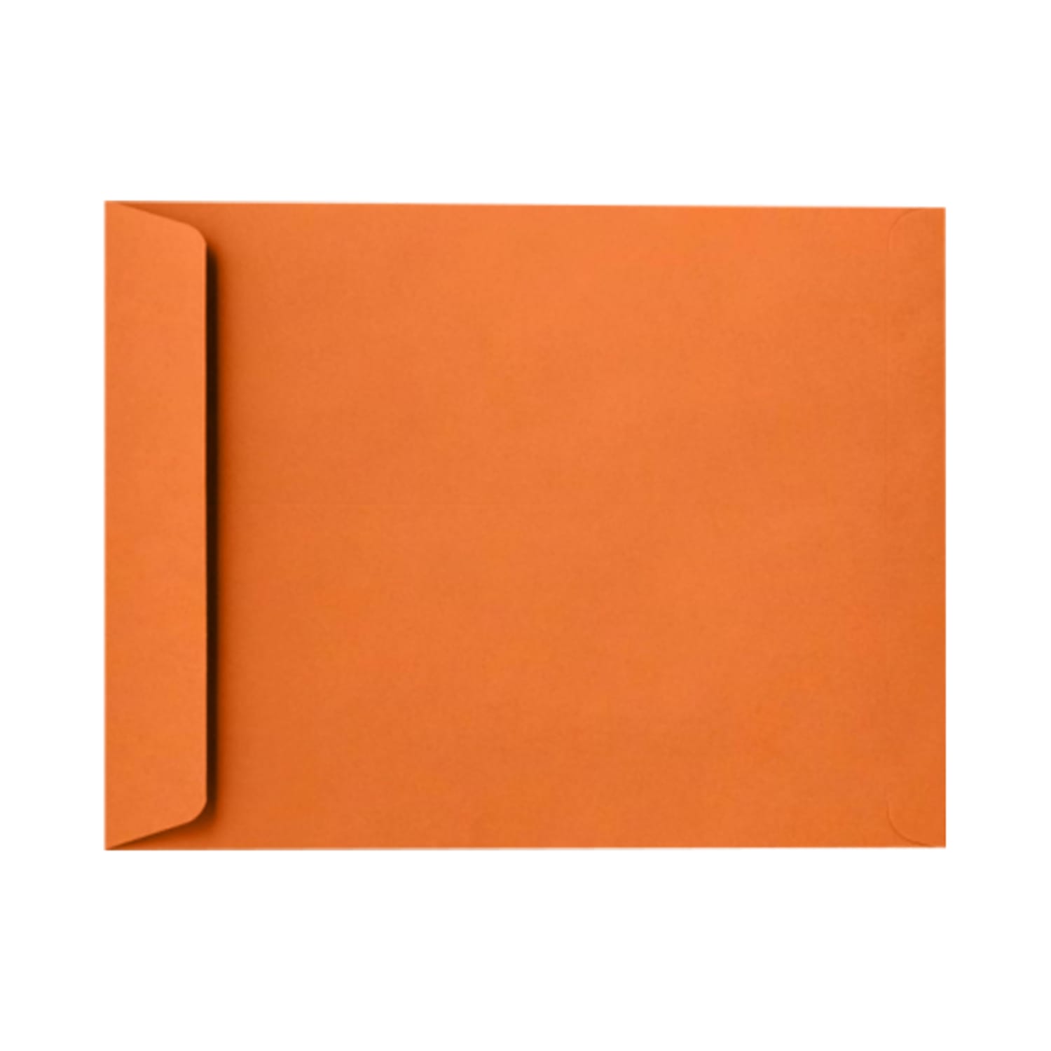 LUX Open-End 10in x 13in Envelopes, Peel & Press Closure, Mandarin Orange, Pack Of 50
