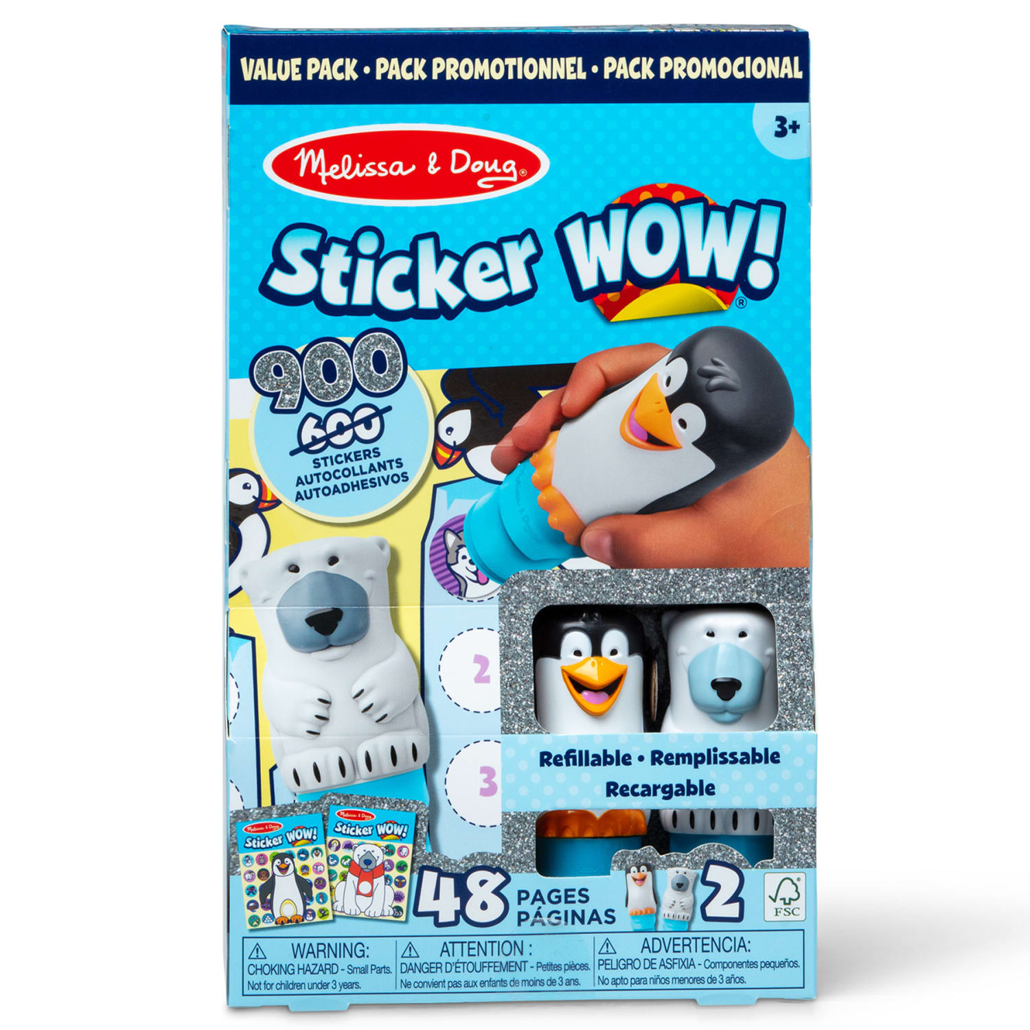 Melissa & Doug Sticker WOW! Activity Pad & Sticker Stamper Value Pack, Winter