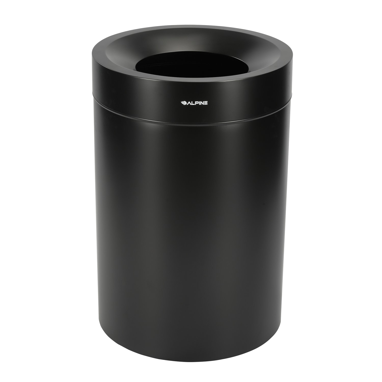 Alpine Industries Stainless-Steel Commercial Indoor Trash Can, 50 Gallons, 35inH x 24inW x 24inD, Black - Image 3