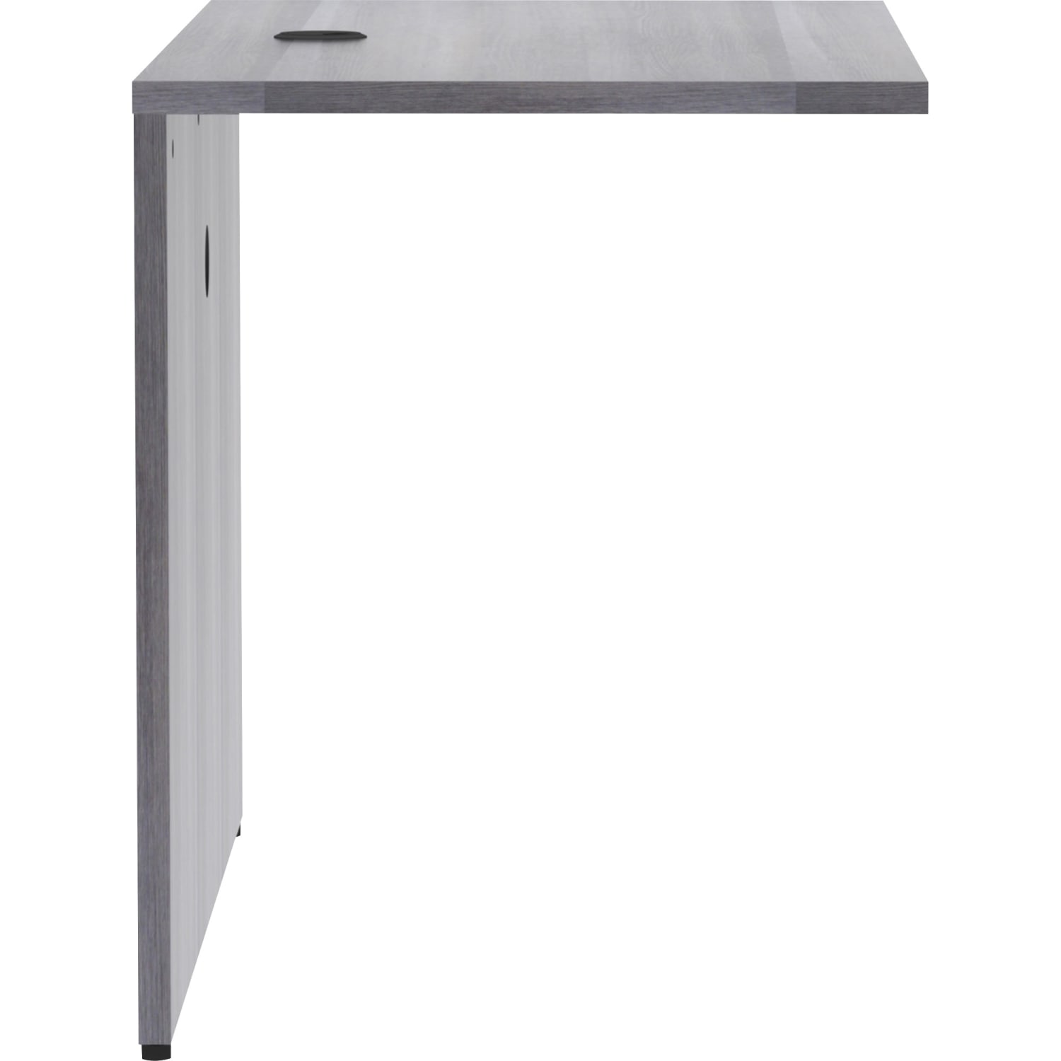 Lorell Essentials 48inW Desk Bridge, Weathered Charcoal - Image 4