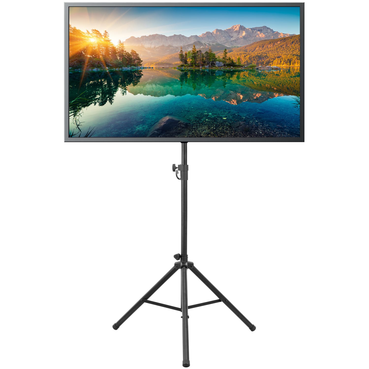 Mount-It! Portable TV Tripod Stand For 37in - 70in Displays, Black