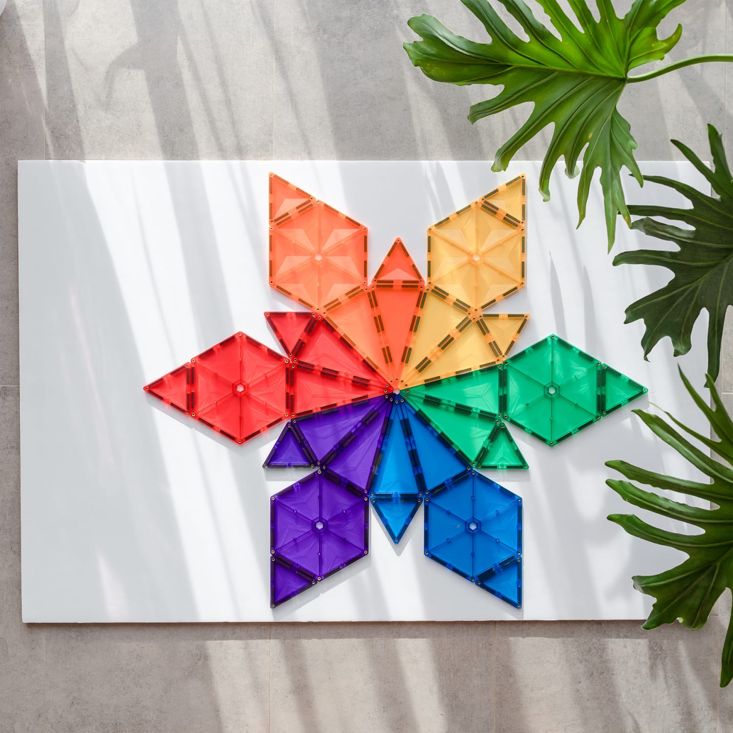 Connetix Magnetic Tiles Rainbow Geometry Pack, 30 Pieces - Image 5