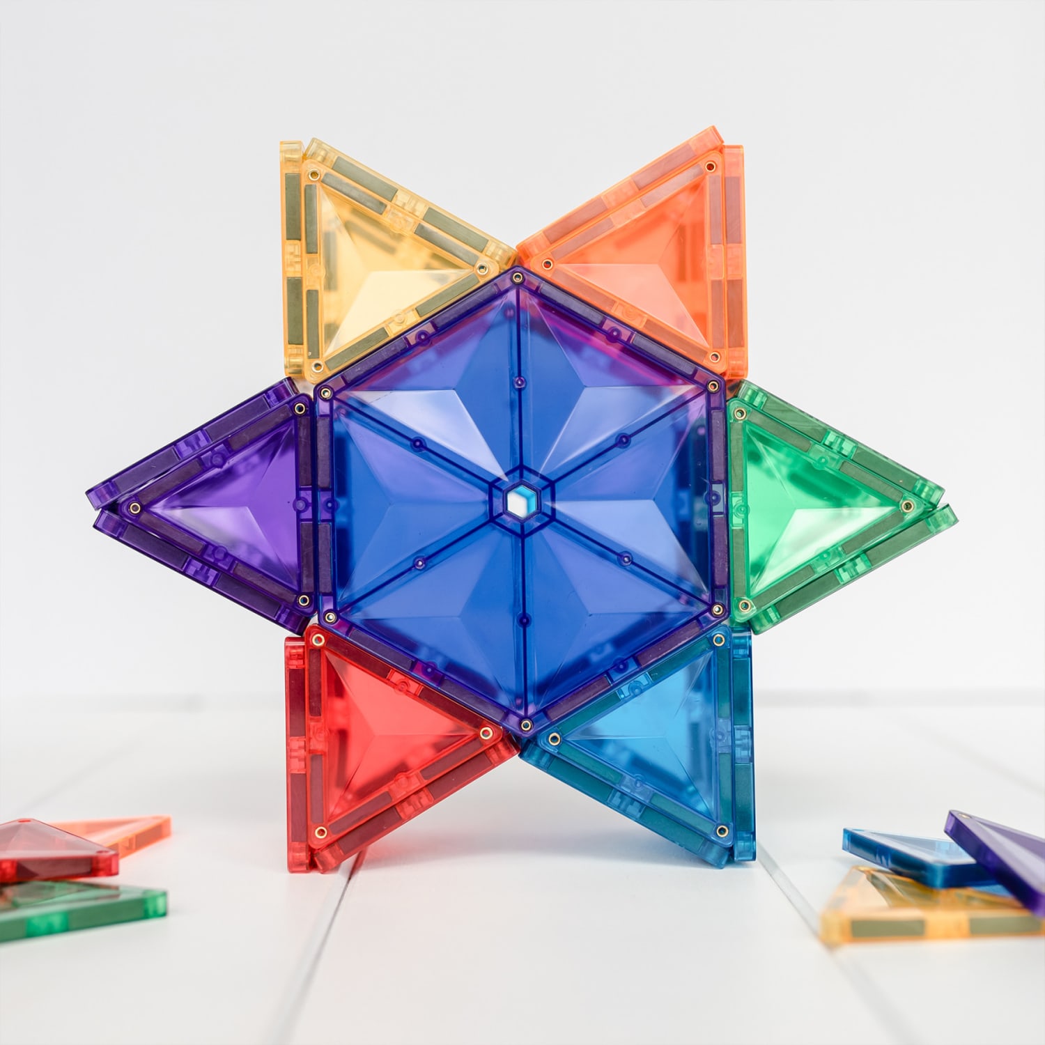 Connetix Magnetic Tiles Rainbow Geometry Pack, 30 Pieces - Image 6