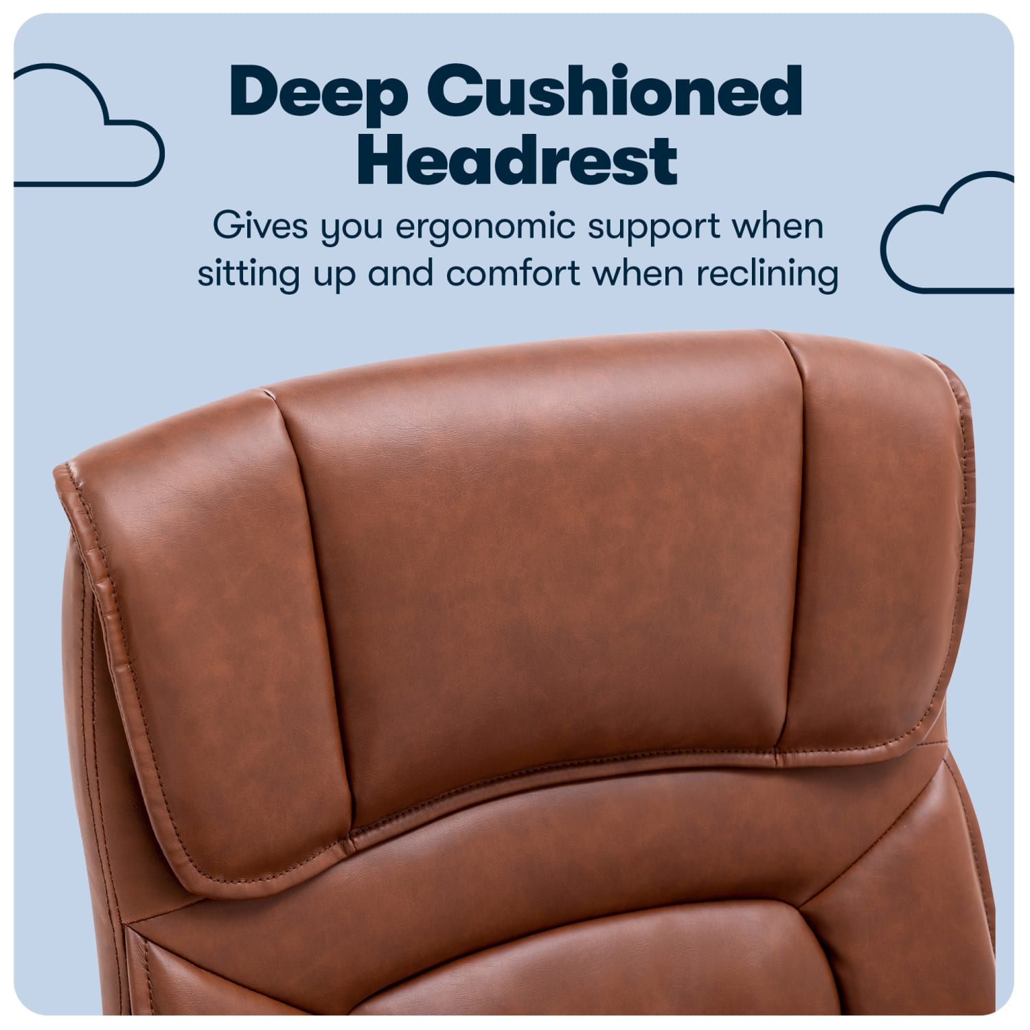 Serta Hannah I Chair executive armrests ringshaped tilt swivel bonded leather cognac PopularChairscom Serta Hannah I Chair executive armrests ring shaped tilt swivel bonded leather cognac PopularChairscom
