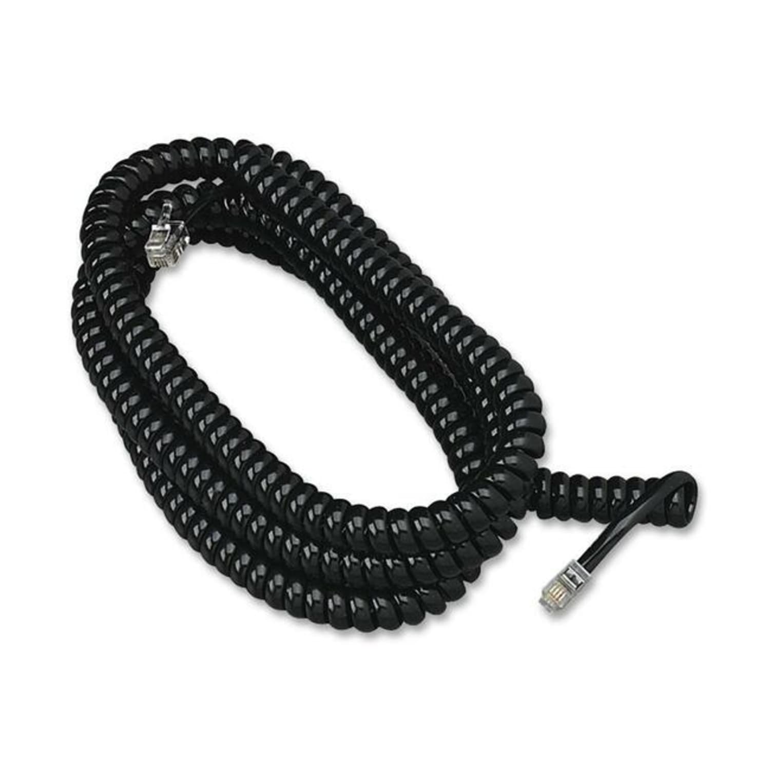 Softalk Phone Coil Cord, 25ft, Black - Image 3