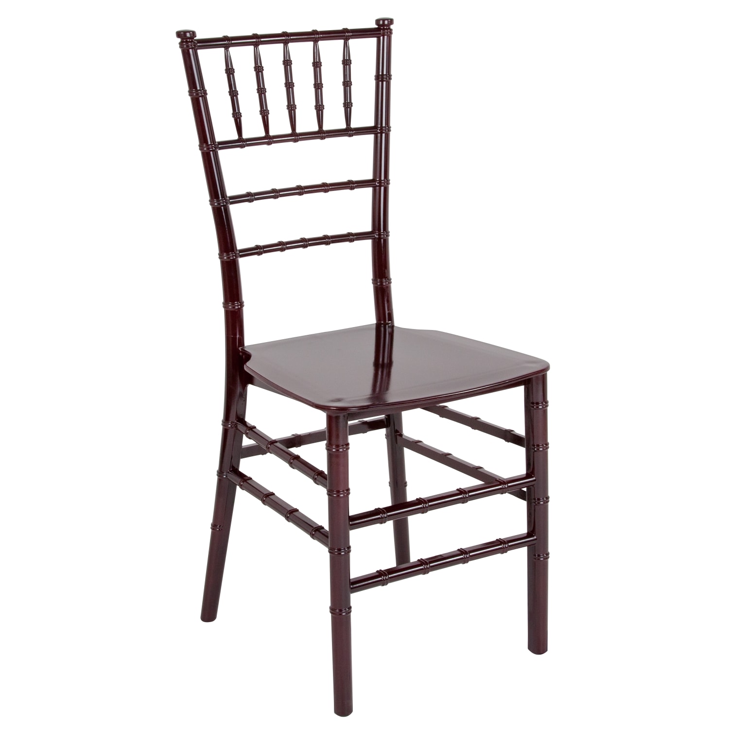 Flash Furniture HERCULES Series Resin Stackable Chiavari Chair, Mahogany - Image 3