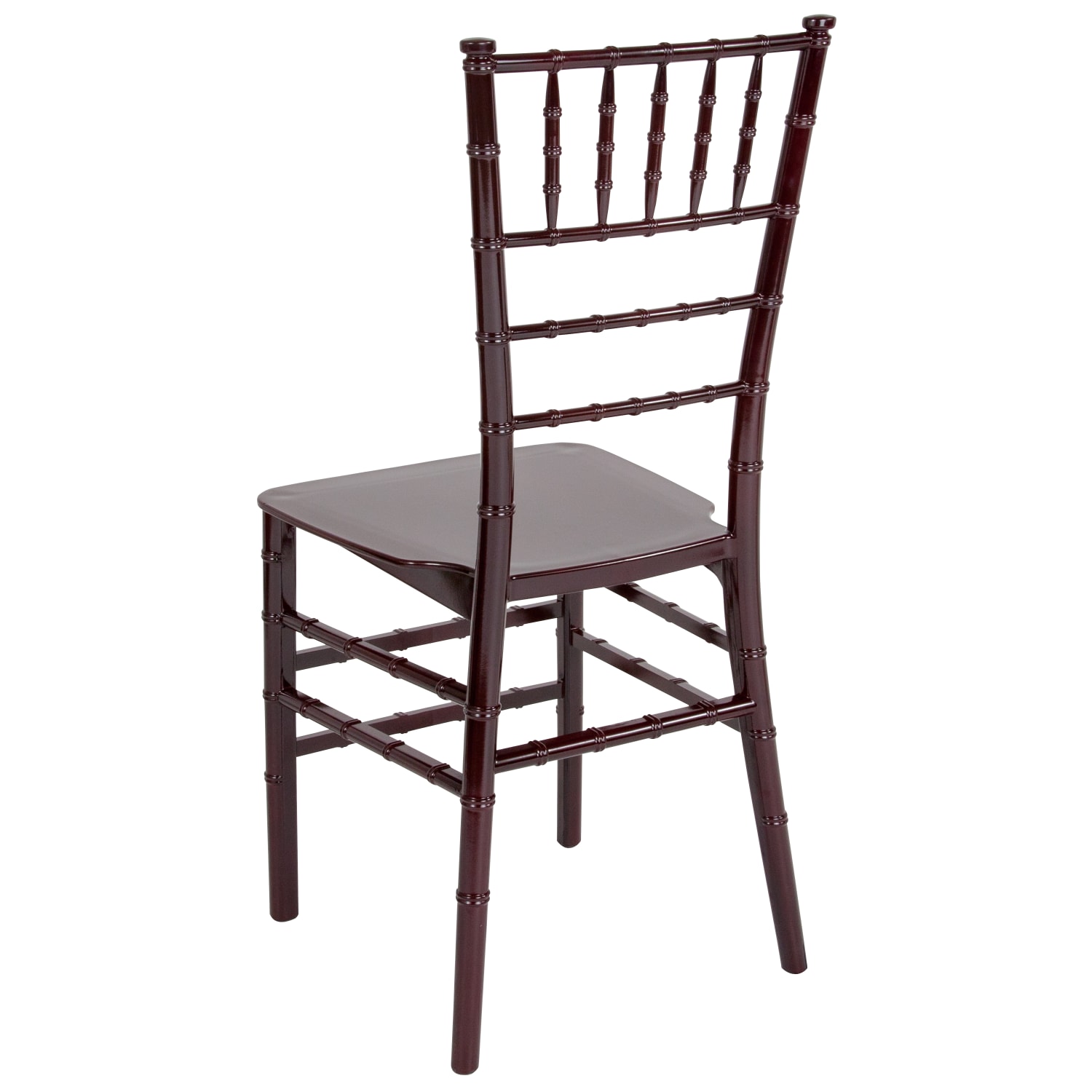 Flash Furniture HERCULES Series Resin Stackable Chiavari Chair, Mahogany - Image 5