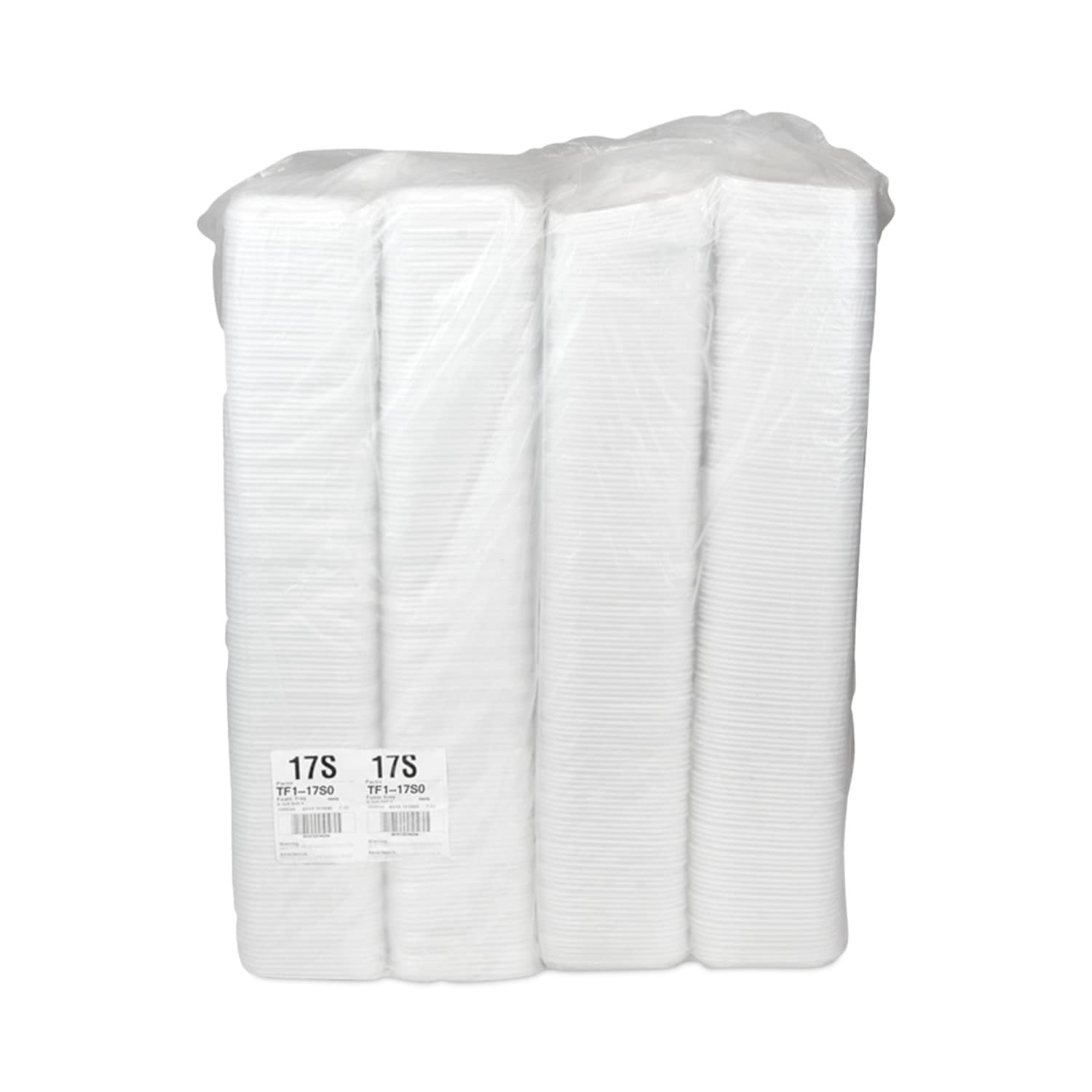 Pactiv Evergreen Foam Trays, Supermarket, #17, 8-5/16in x 4-13/16in x 5/8in, White, Pack Of 1,000 Trays - Image 3