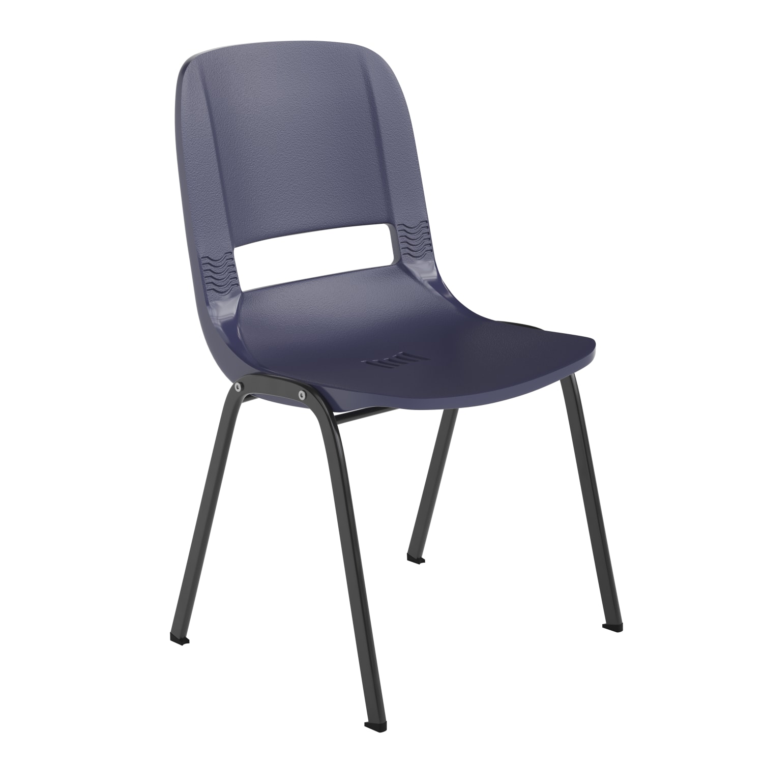 Flash Furniture HERCULES Series Ergonomic Stack Chair NavyBlack PopularChairscom