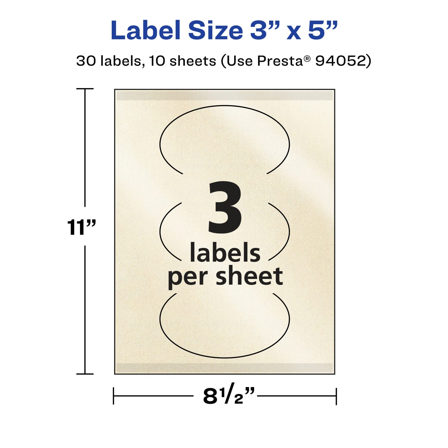 Avery Pearlized Permanent Labels With Sure Feed, 94052-PIP10, Oval, 3in x 5in, Ivory, Pack Of 30 Labels - Image 6