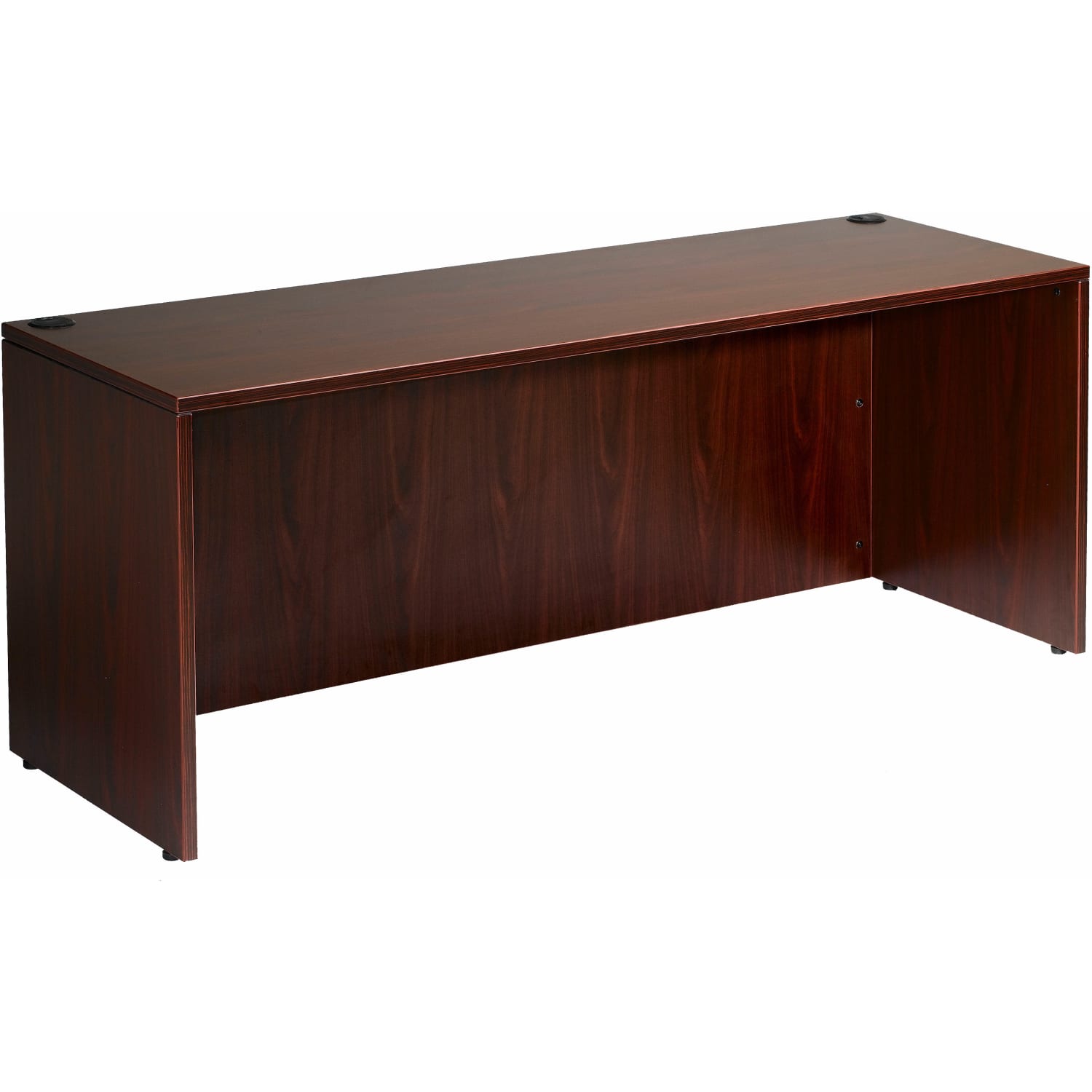 Boss Office Products Holland Series Executive U-Shape Desk With File Storage, Pedestal And Hutch, Mahogany - Image 4