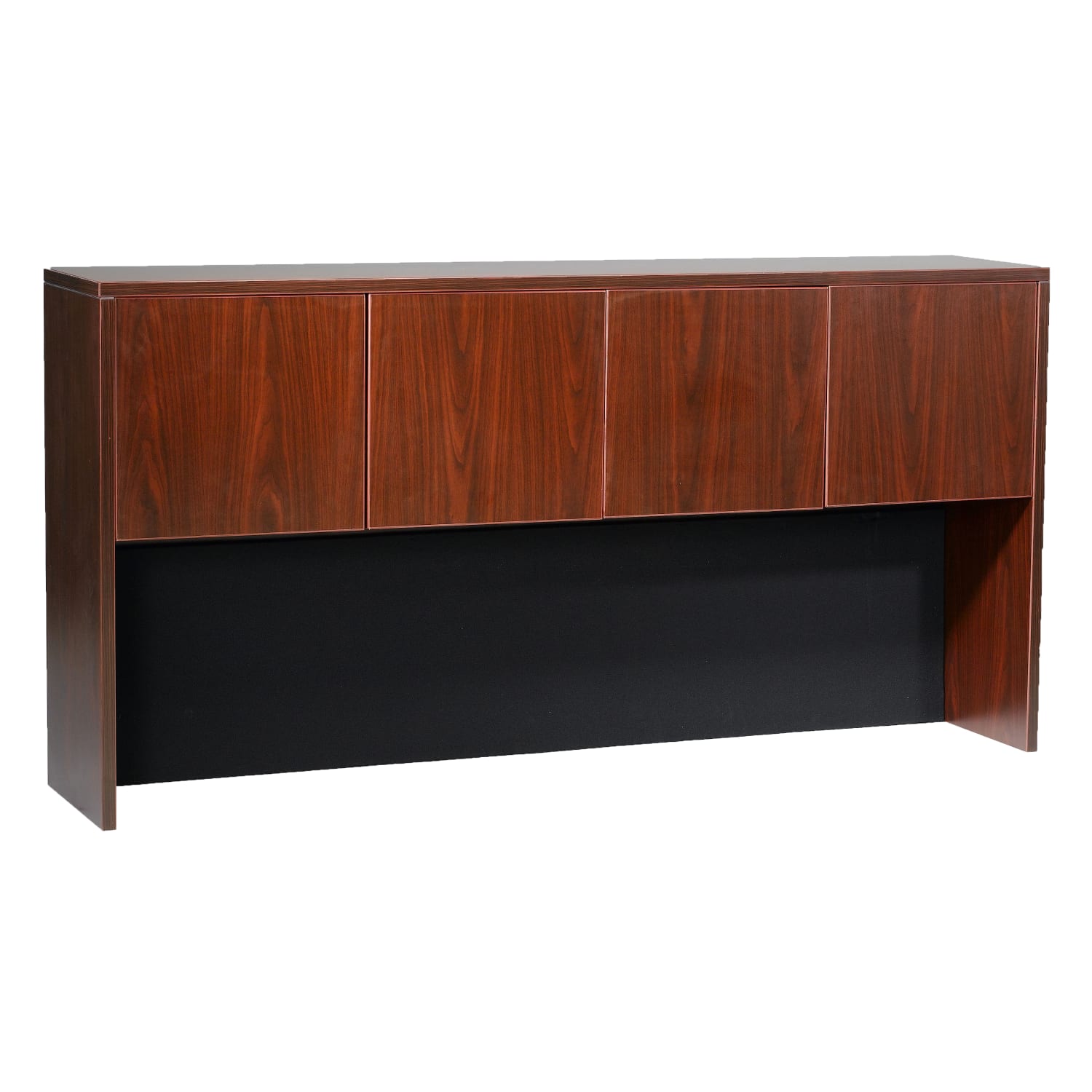 Boss Office Products Holland Series Executive U-Shape Desk With File Storage, Pedestal And Hutch, Mahogany - Image 5