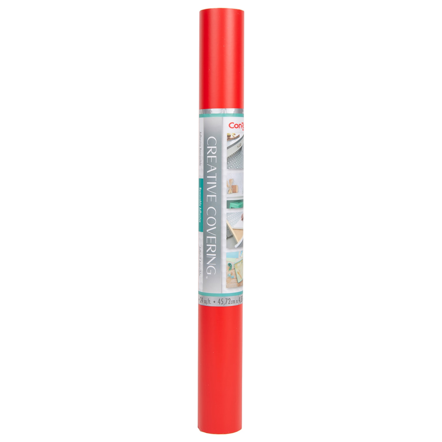 Con-Tact Brand Self-Adhesive Creative Covering, Red, 18in x 16', Pack Of 2 Coverings - Image 4