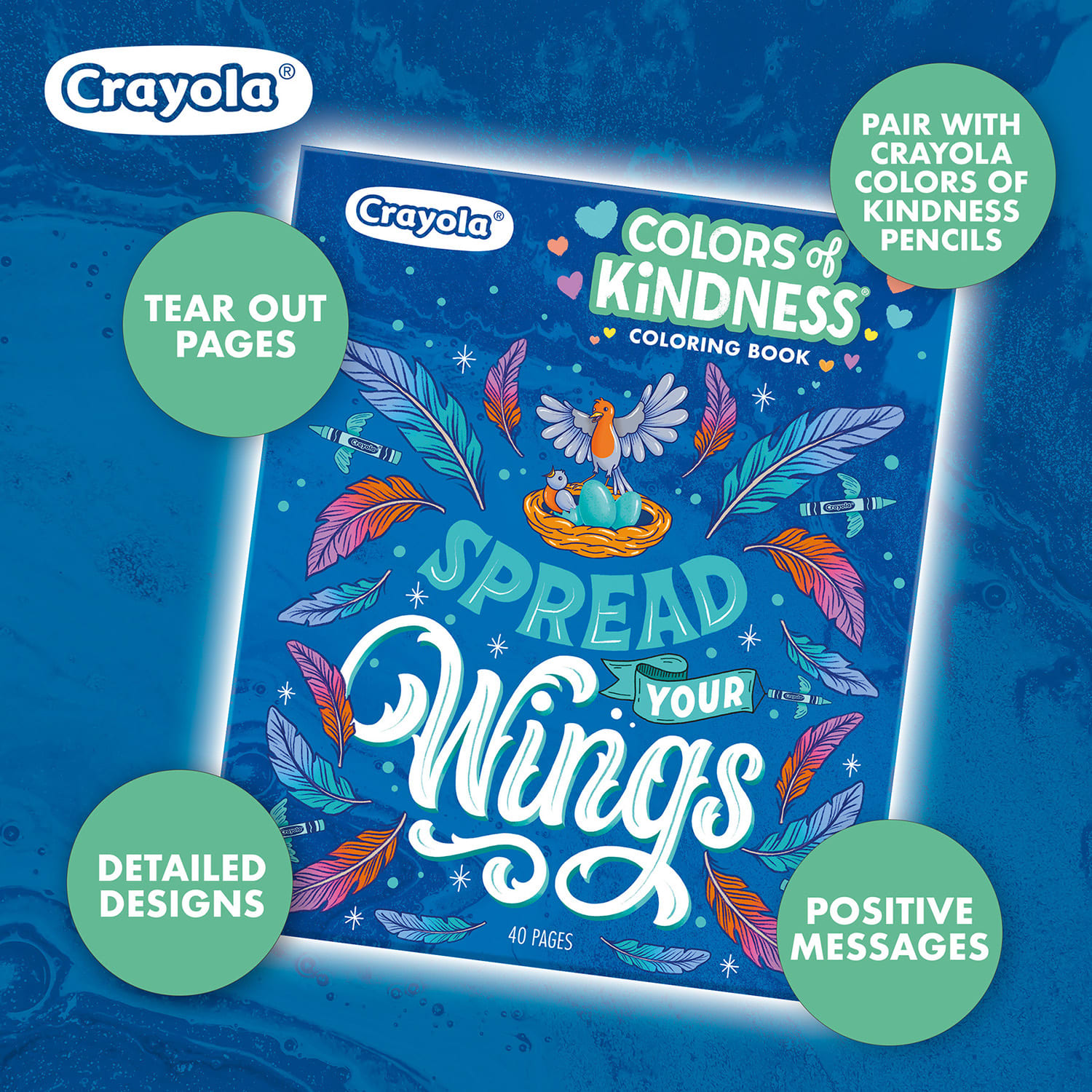 Crayola Colors of Kindness Adult Coloring Books, Pack Of 4 Books - Image 5