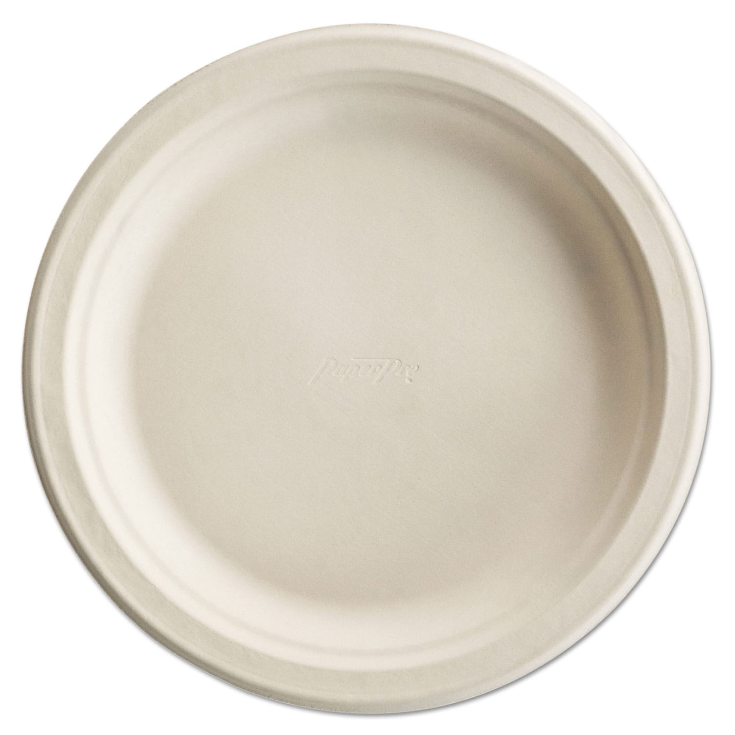 Chinet PaperPro Naturals Molded Fiber Dinnerware Round Plates, 8-3/4in, White, 125 Plates Per Pack, Carton Of 4 Packs