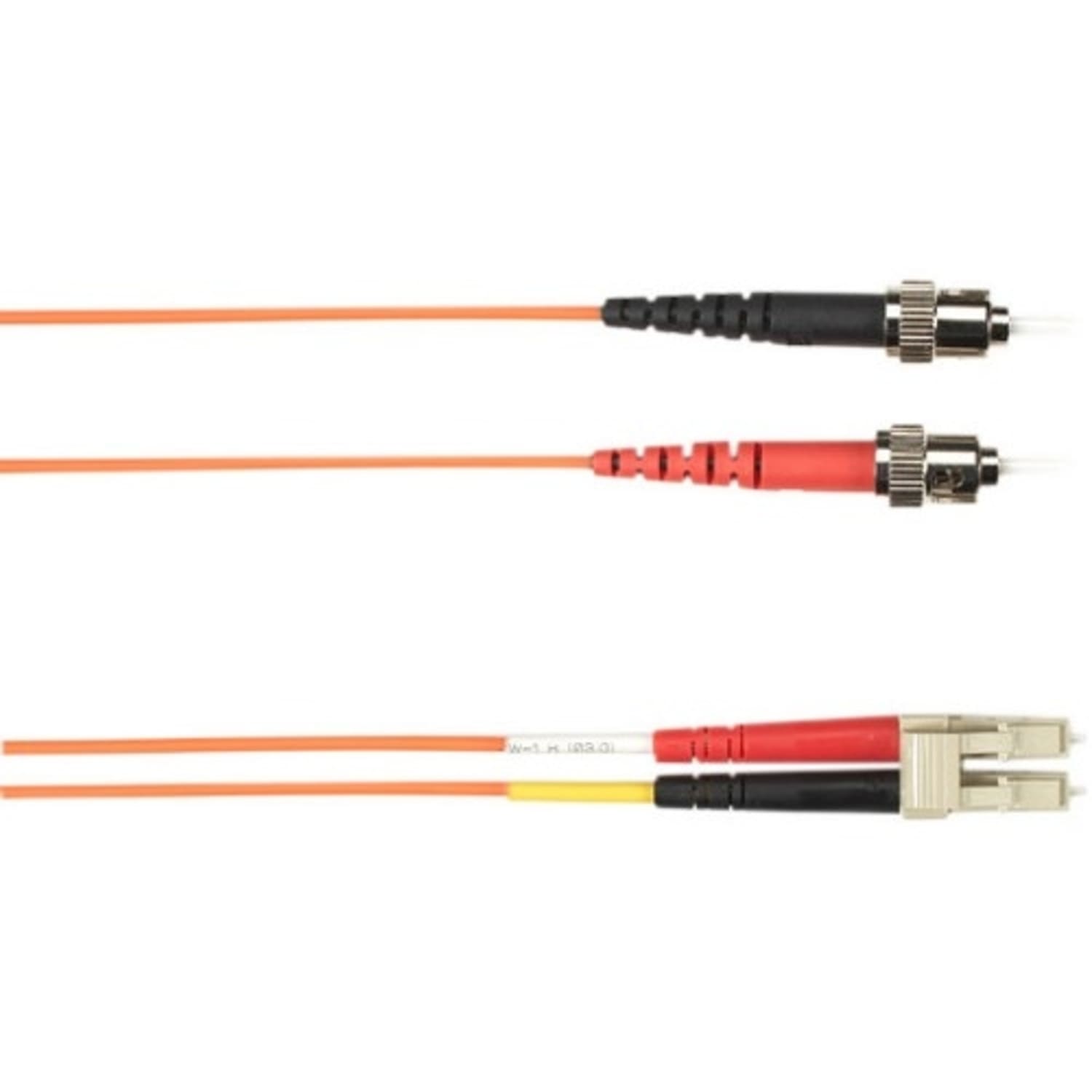 Black Box Fiber Optic Duplex Patch Network Cable - 6.50 ft Fiber Optic Network Cable for Network Device - First End: 2 x ST Network - Male - Second End: 2 x LC Network - Male - 1 Gbit/s - Patch Cable - OFNR - 62.5/125 µm - Orange - TAA Compliant - Image 3