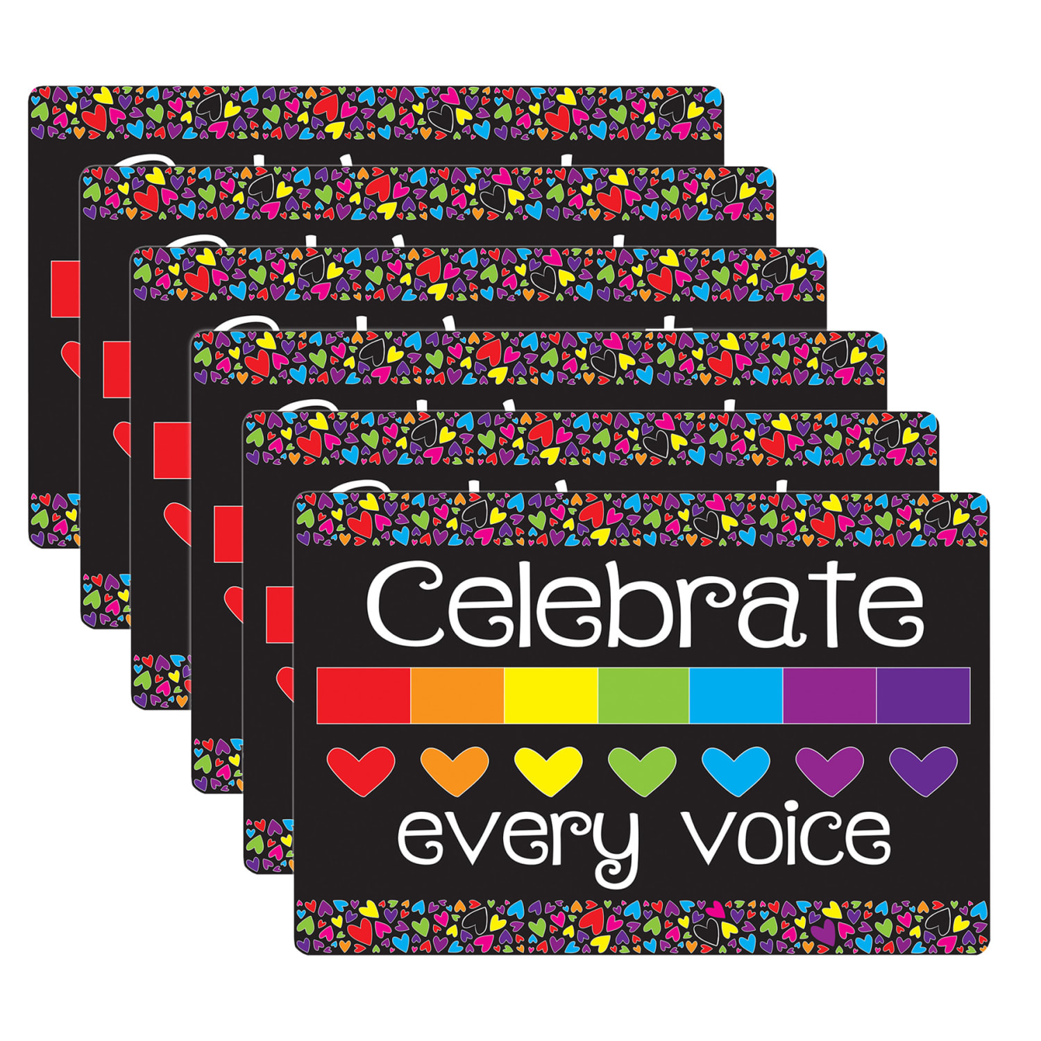 Ashley Smart Poly Computer Mouse Pad, 8in x 10in, Celebrate Every Voice, Pack Of 6 Mouse Pads