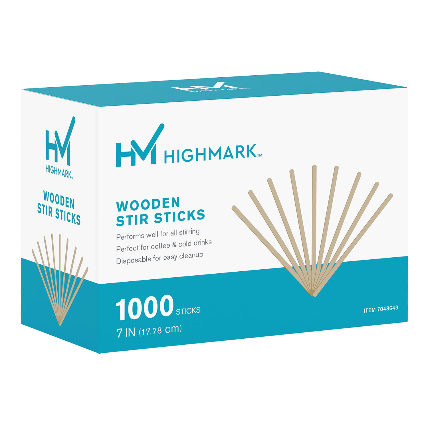 Highmark Wooden Stir Sticks, 7in, Light Brown, Case Of 10,000 - Image 5