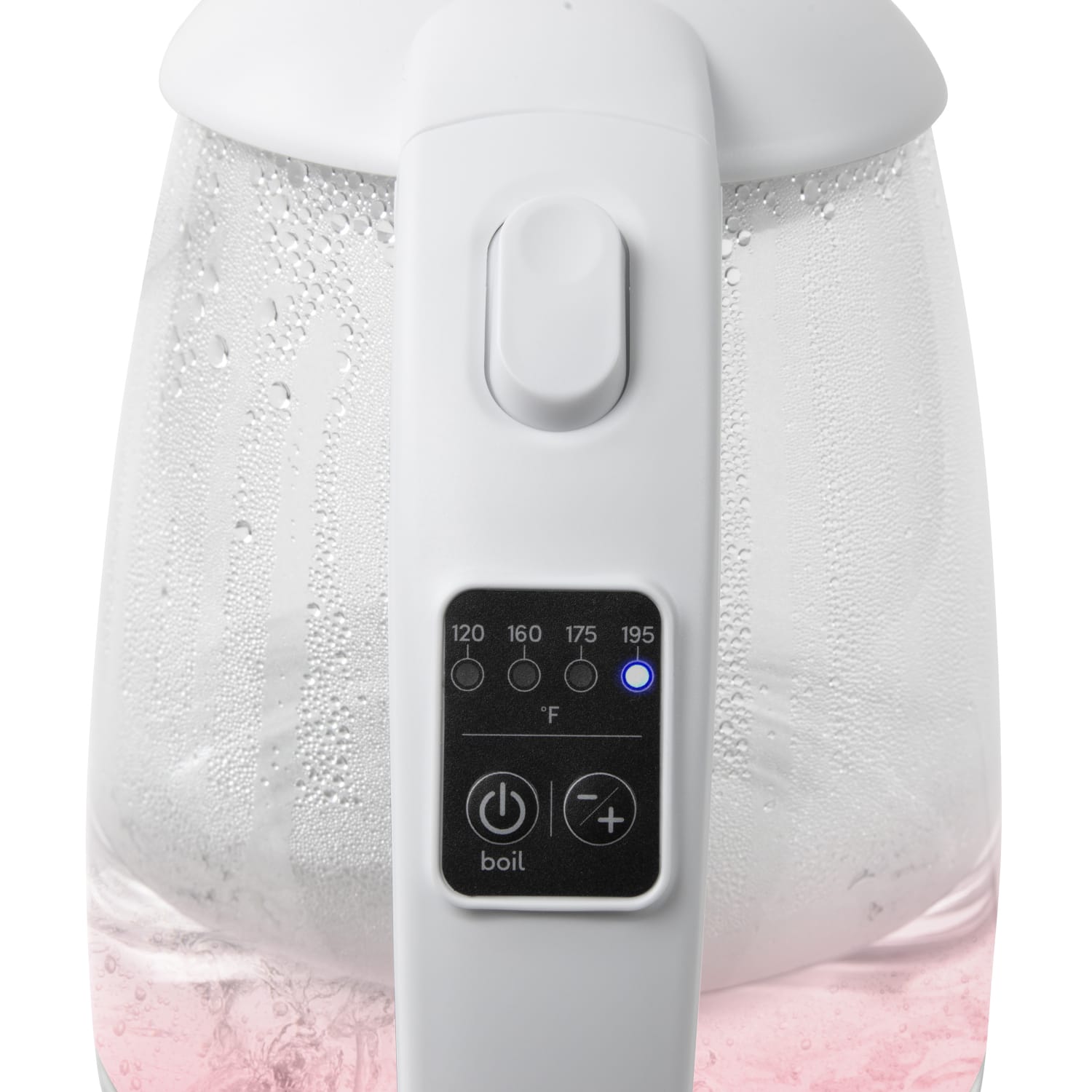 Nostalgia Electrics HomeCraft 7-Cup Glass Electric Kettle, White - Image 4