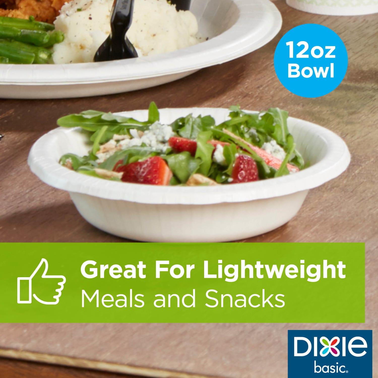 Dixie Basic Paper Bowls, 12 Oz, White, 125 Bowls Per Pack, Case Of 8 Packs - Image 4