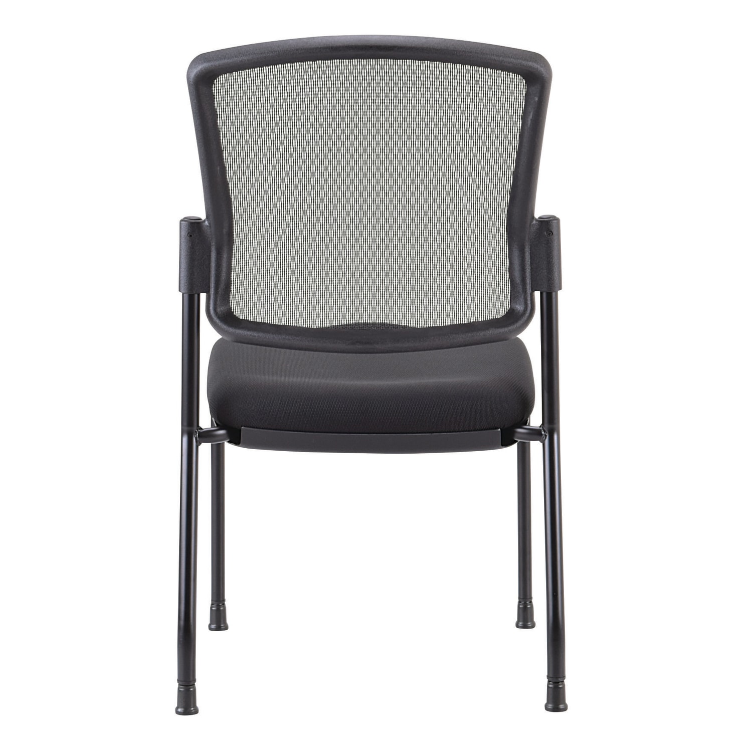 WorkPro Spectrum Series Mesh/Fabric Stacking Guest Chair, Armless, Black, Set Of 2 Chairs, BIFMA Compliant - Image 5