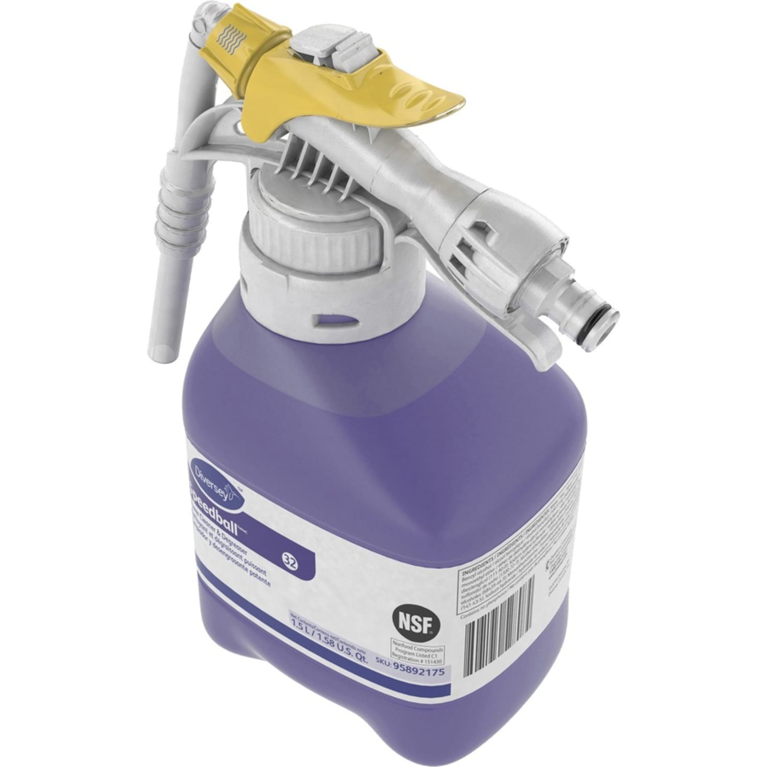 Diversey Power Cleaner & Degreaser - 50.7 fl oz (1.6 quart) - Citrus Scent - Easy to Use, Rinse-free, Butyl-free, Heavy Duty, Low Odor - Purple - 2 / Carton - Image 3