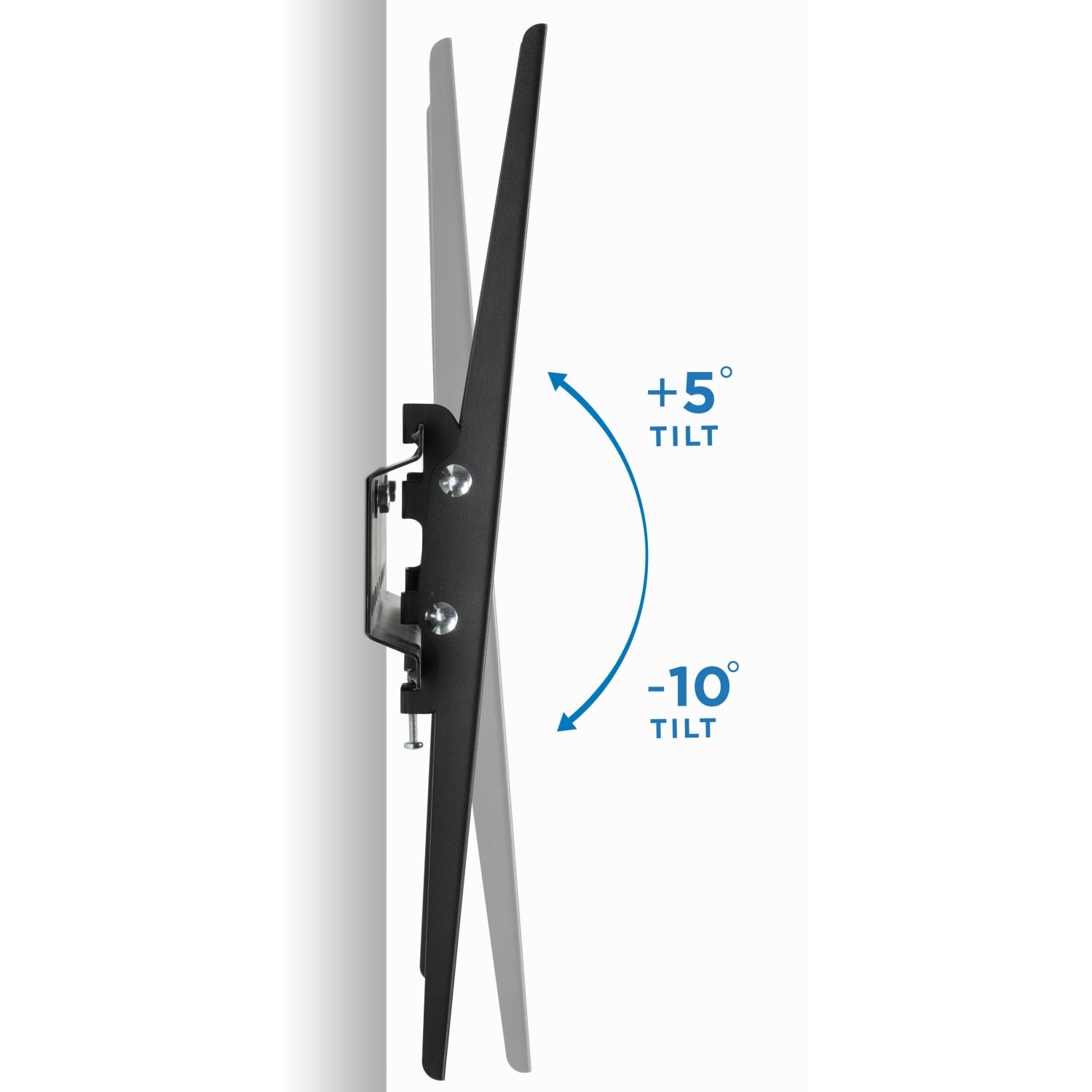 Mount-It! MI-3030 Low-Profile TV Wall Mount Tilt Bracket For Screens 32 - 55in, 16-3/4inH x 18-5/16inW x 2inD, Black - Image 6