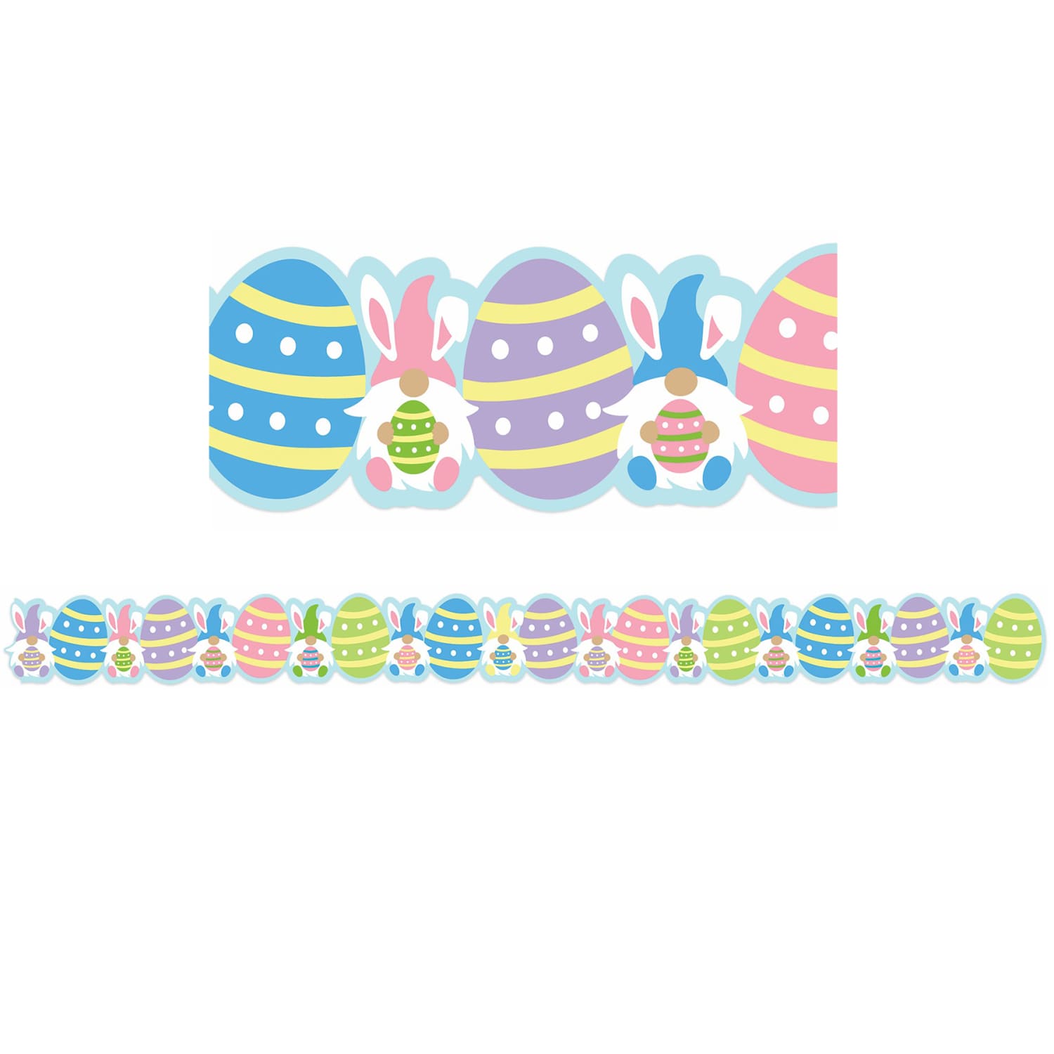 Eureka Extra Wide Die-Cut Deco Trim Packs, 37' x 3-1/4in, Easter Gnomes, Set Of 6 Packs - Image 3