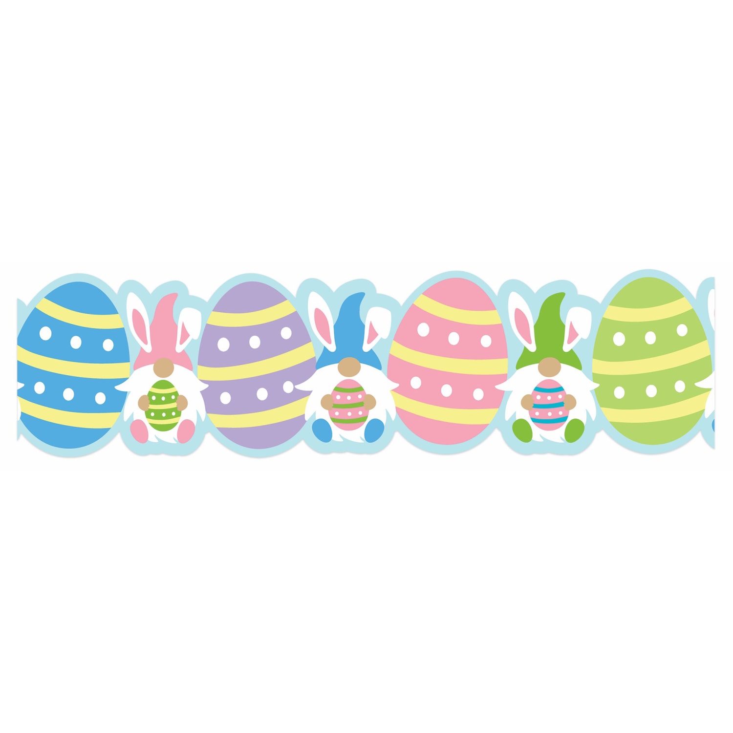Eureka Extra Wide Die-Cut Deco Trim Packs, 37' x 3-1/4in, Easter Gnomes, Set Of 6 Packs - Image 5