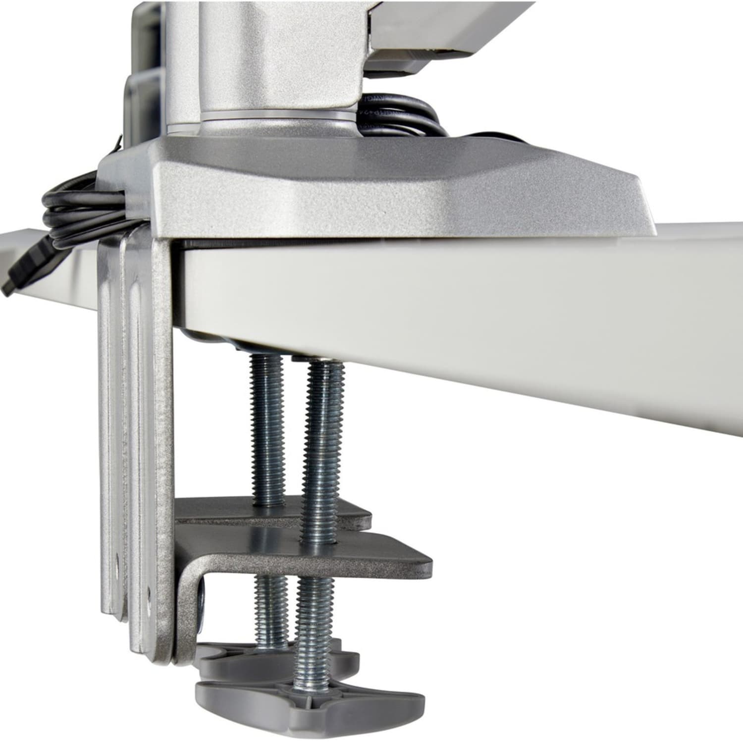 StarTech.com Desk Mount Dual Monitor Arm with USB & 3.5mm Audio - Desk Clamp Ergonomic VESA Mount for up to 30 inch Displays - Full Motion - Image 5