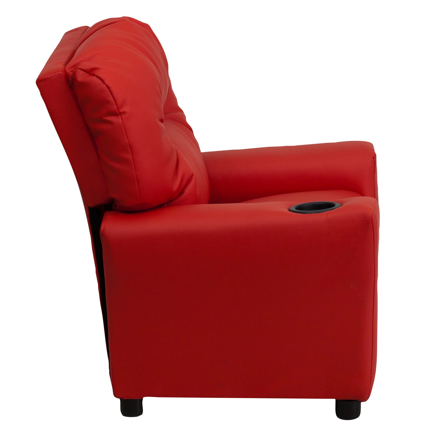 Flash Furniture Contemporary Kids Vinyl Recliner Accent Chair With Cup Holder Red PopularChairscom
