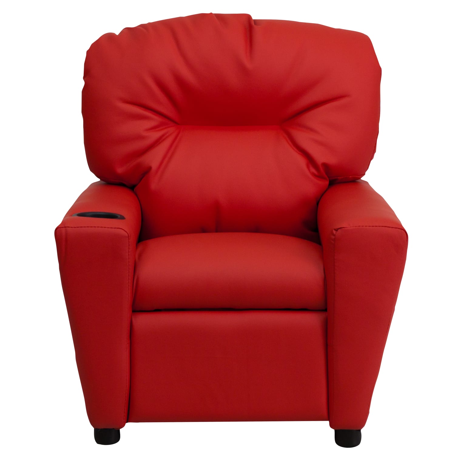 Flash Furniture Contemporary Kids Vinyl Recliner Accent Chair With Cup Holder Red PopularChairscom